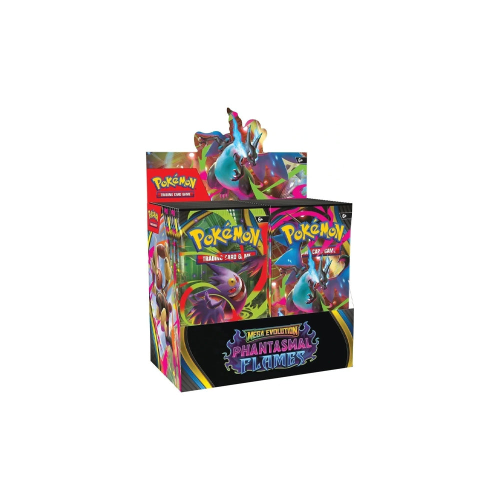 phantom flames booster box Pokemon Mega Evolution Phantasmal Flames Booster 6 Box Case