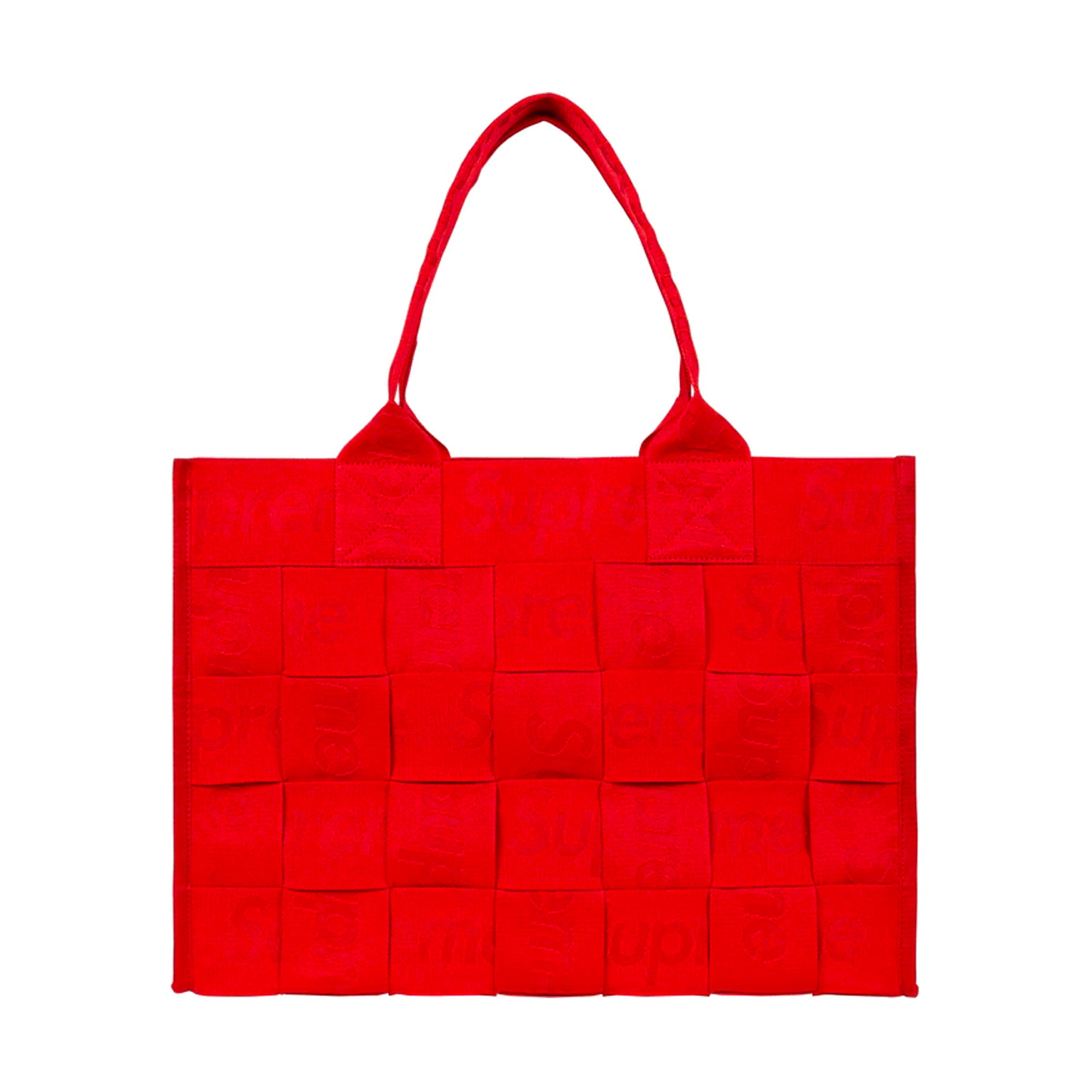 Supreme Woven Large Tote Bag Red-PLUS