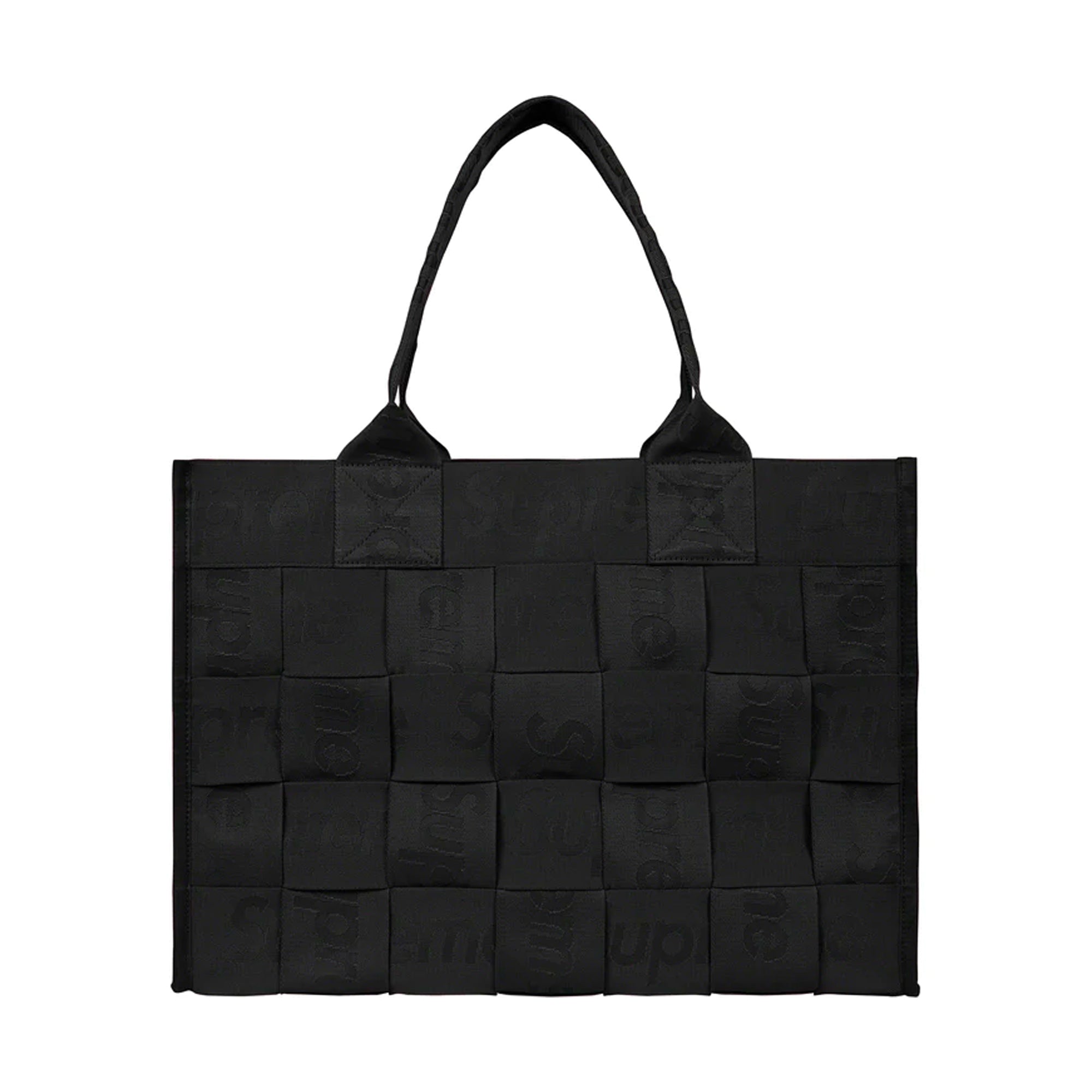 Supreme Woven Large Tote Bag Black | PLUS