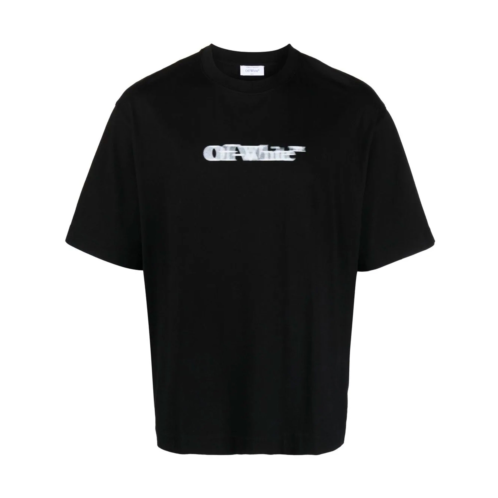 Off-White Blurred Logo T-Shirt Black-PLUS
