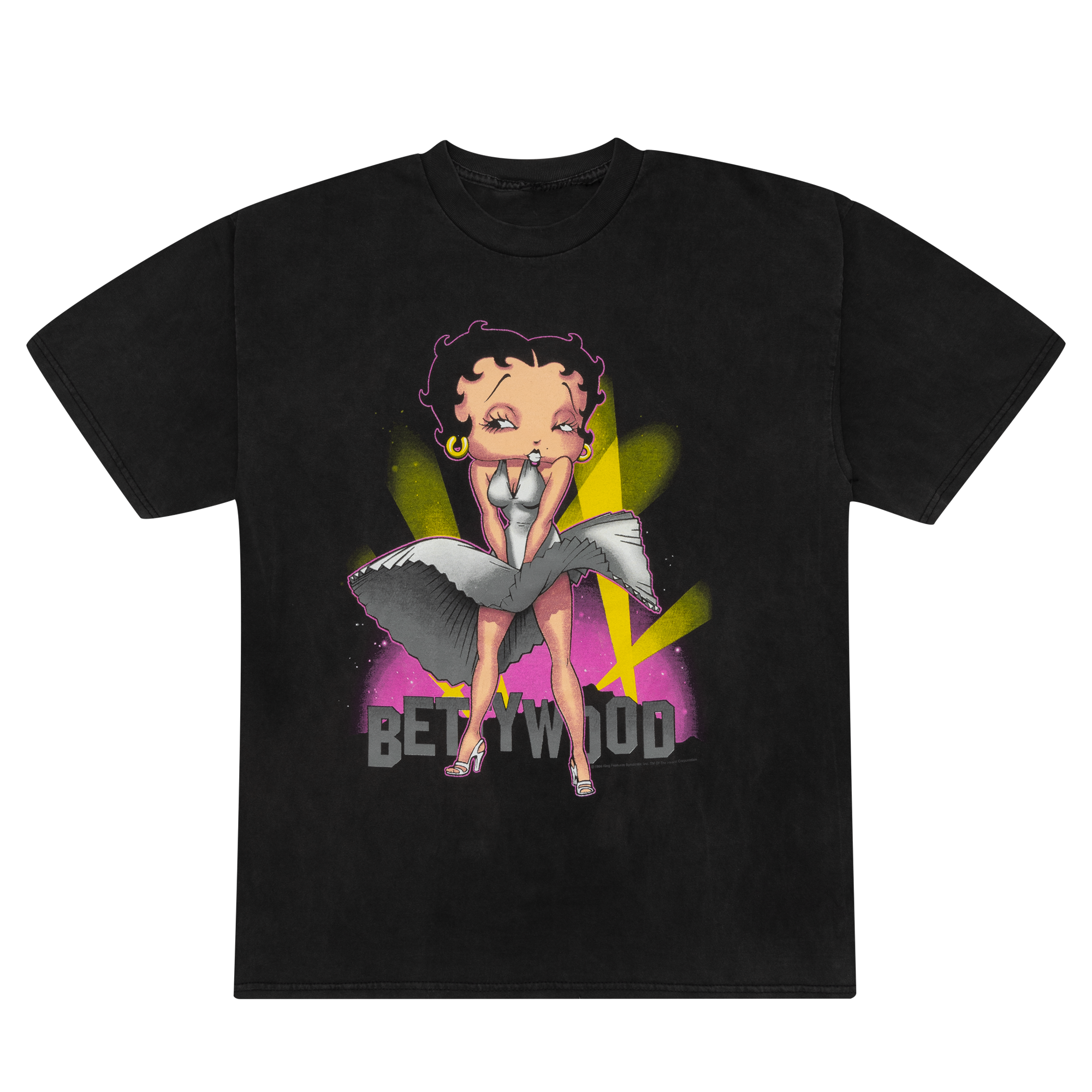 Betty Boop 1996 "Bettywood" Faded Tee Black-PLUS