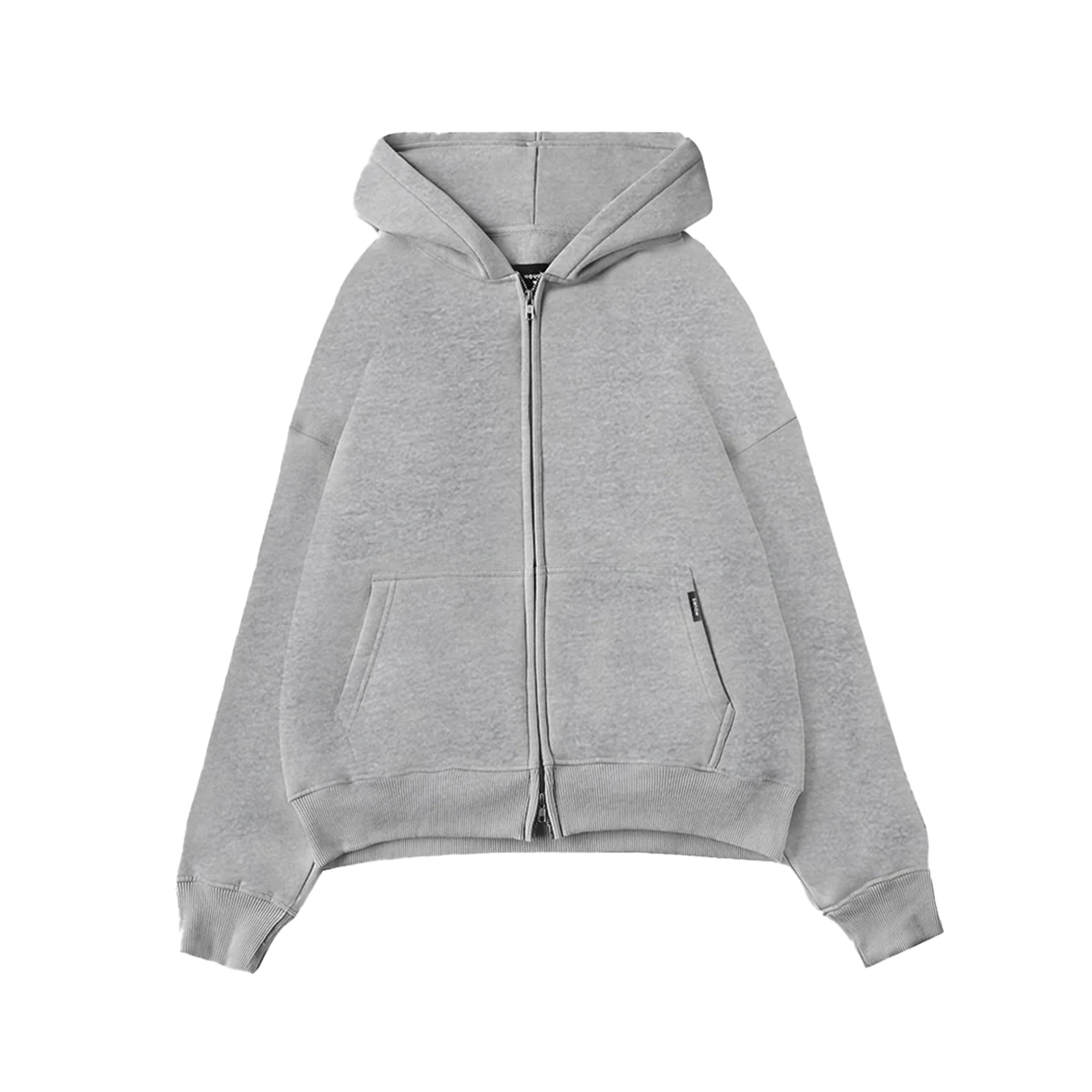 Hours Drop Shoulder Zip Hoodie Grey