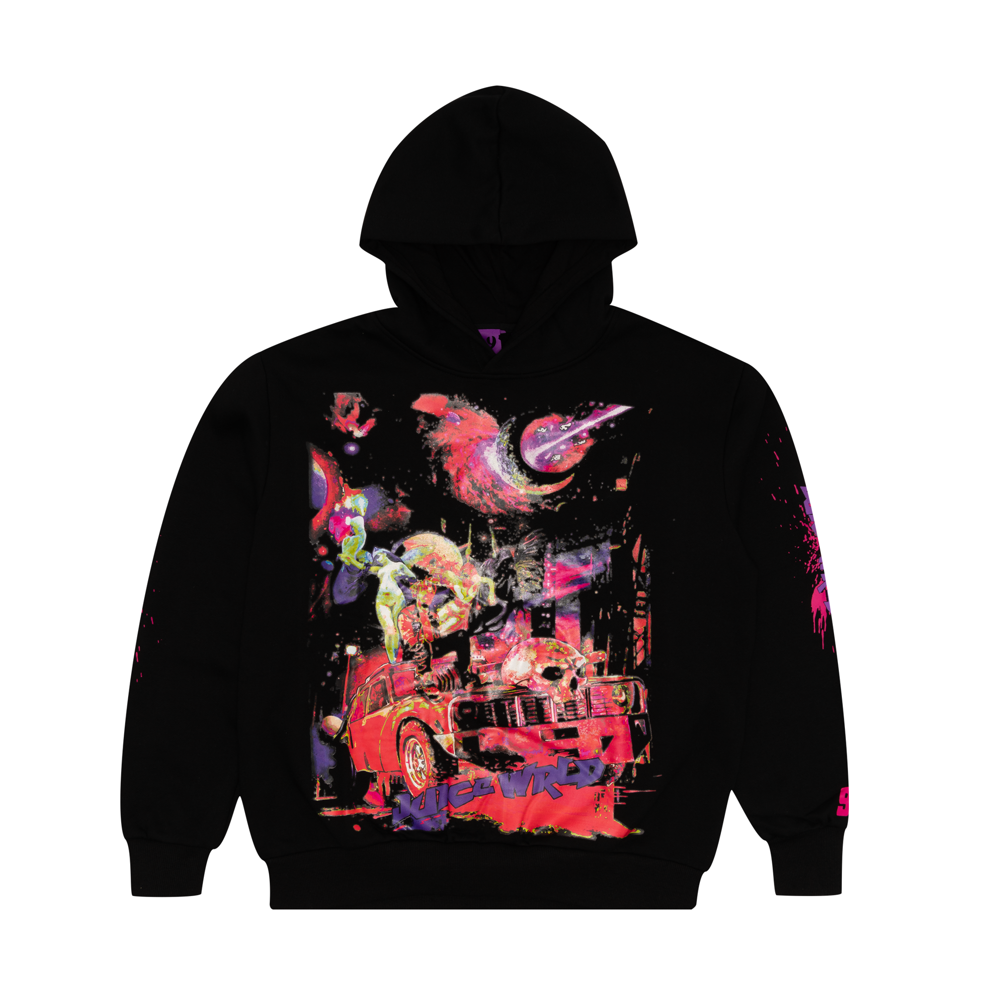 Juice Wrld x Vlone Galaxy Hoodie Black