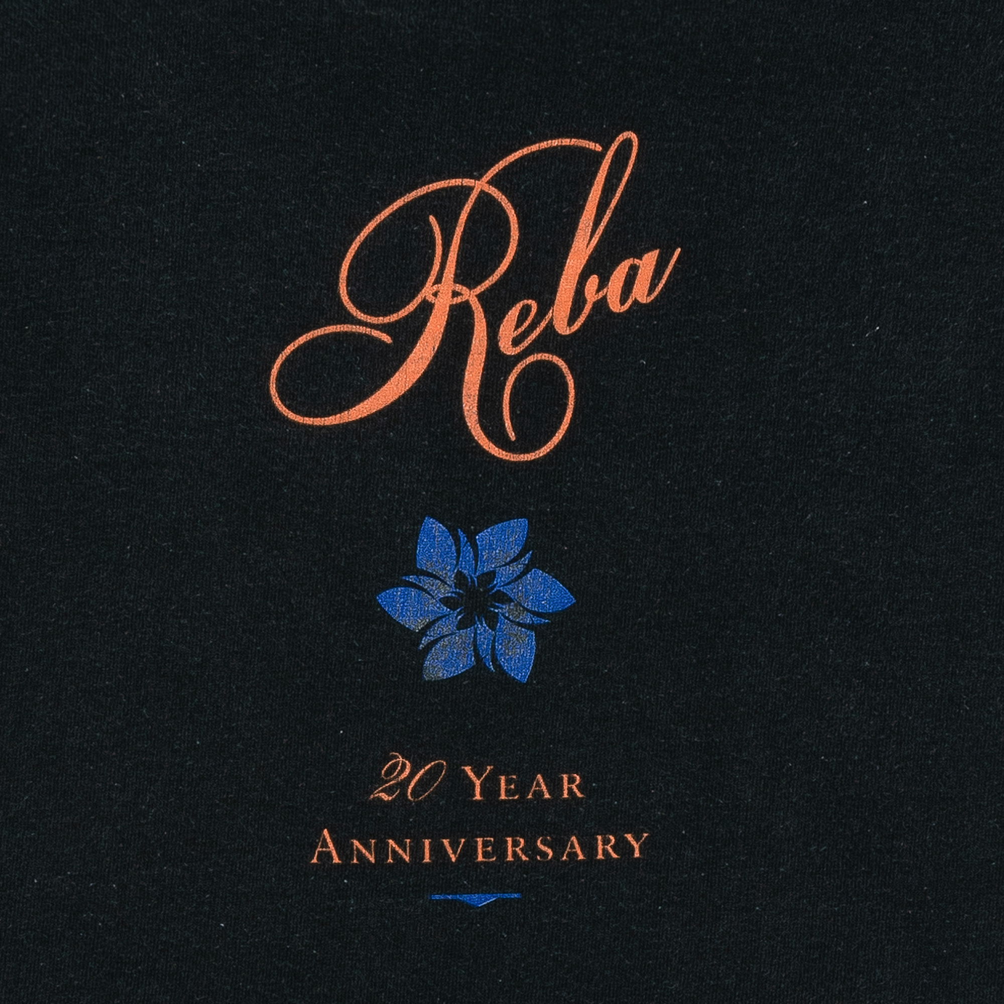 Reba Big Face 20 Year Anniversary Image Works Tee Black-PLUS