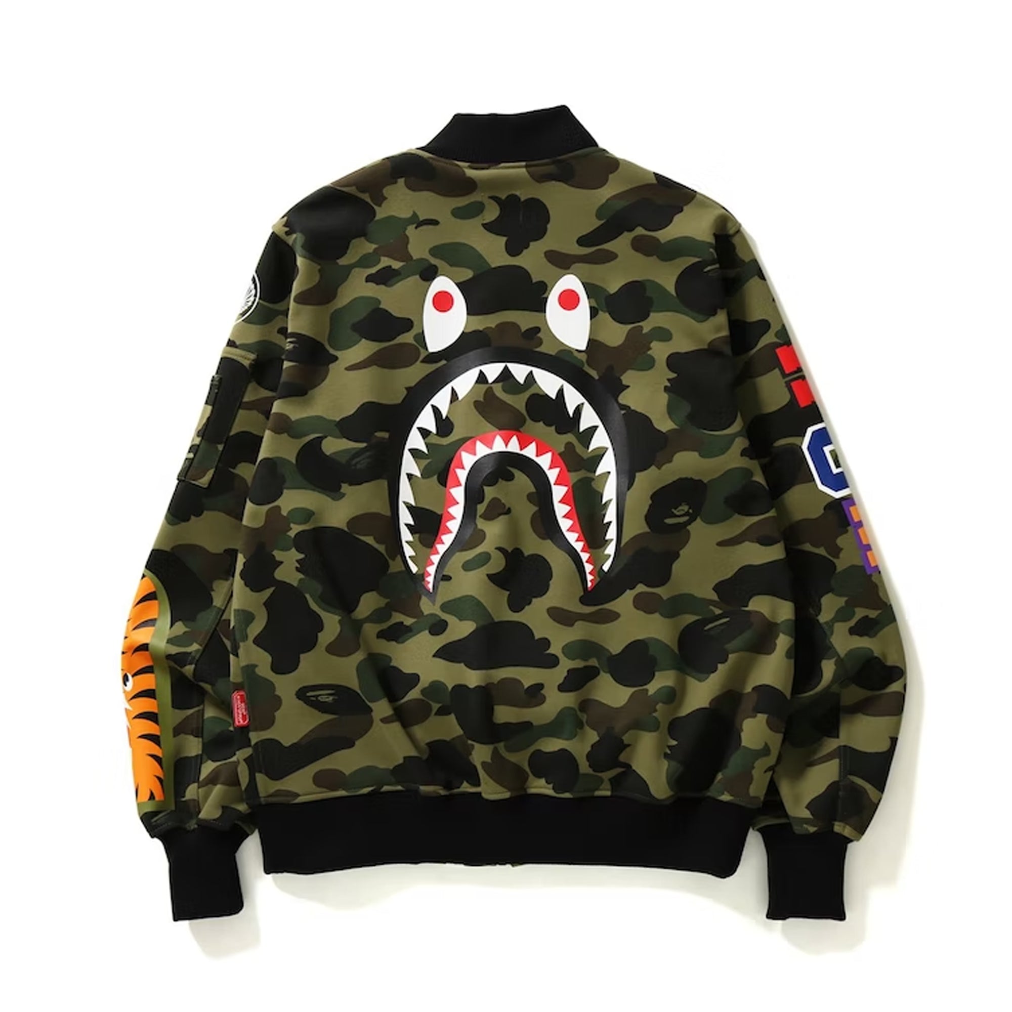 Bape Windstopper 1st Camo Shark Sweat Ma 1 Green