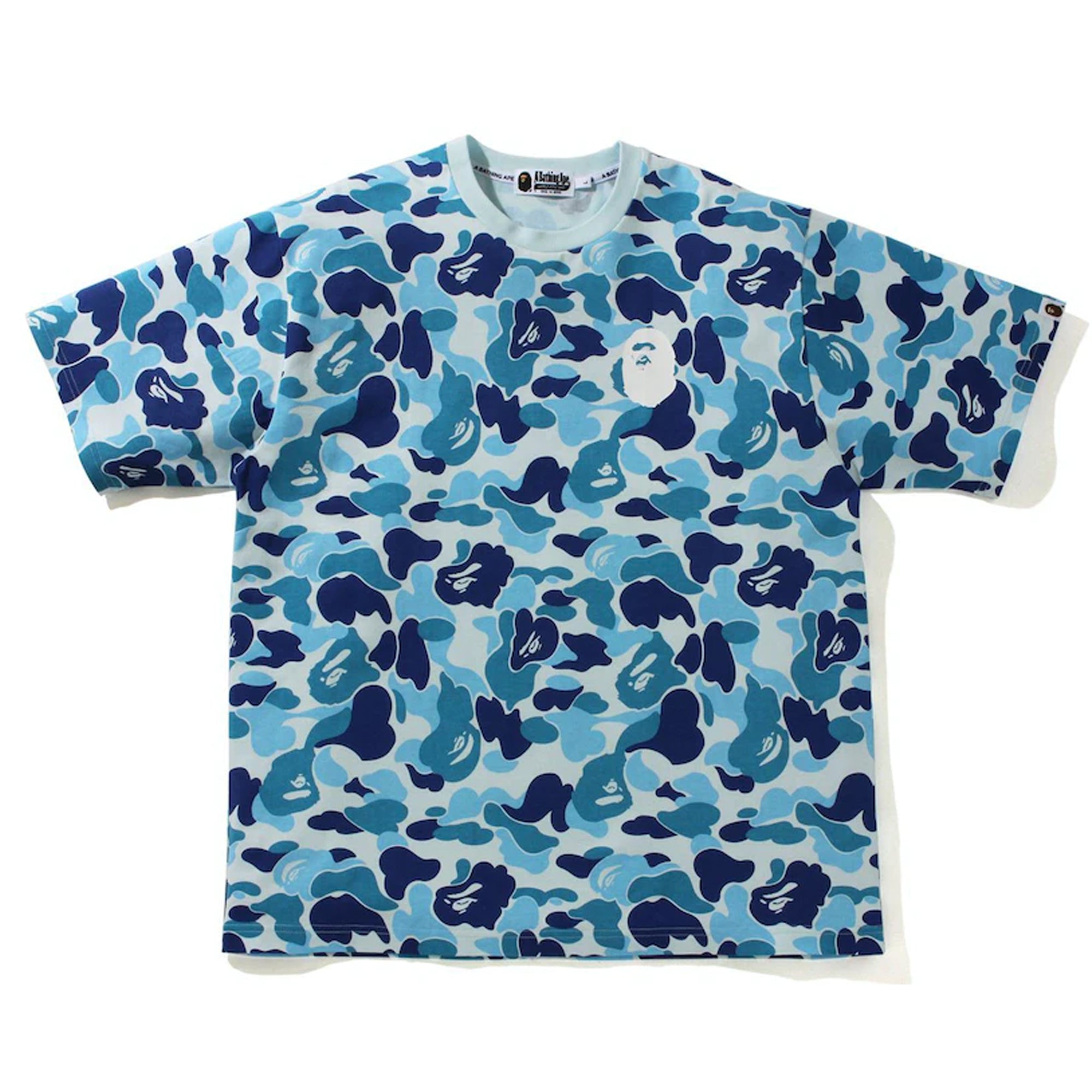 BAPE Big ABC Camo Ape Head Relaxed Fit Tee Blue