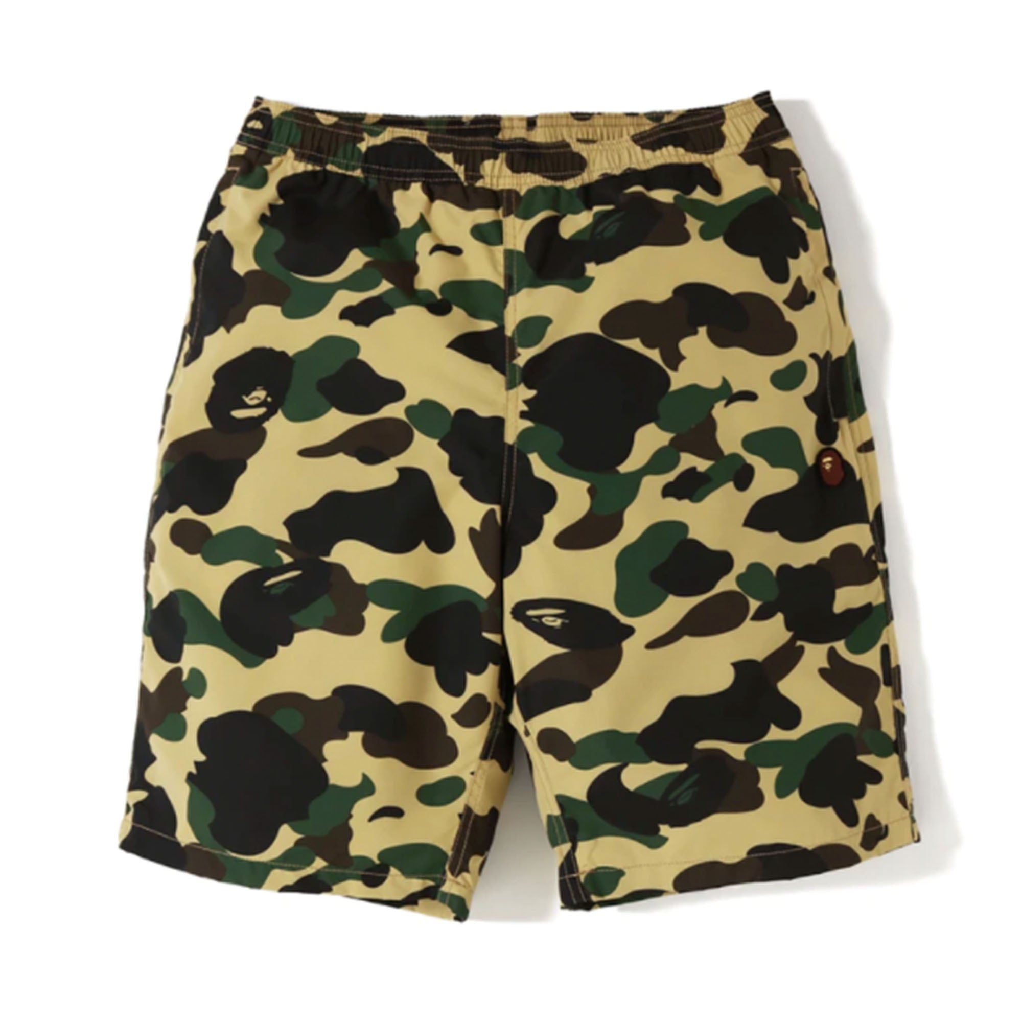 Bape yellow store camo shorts