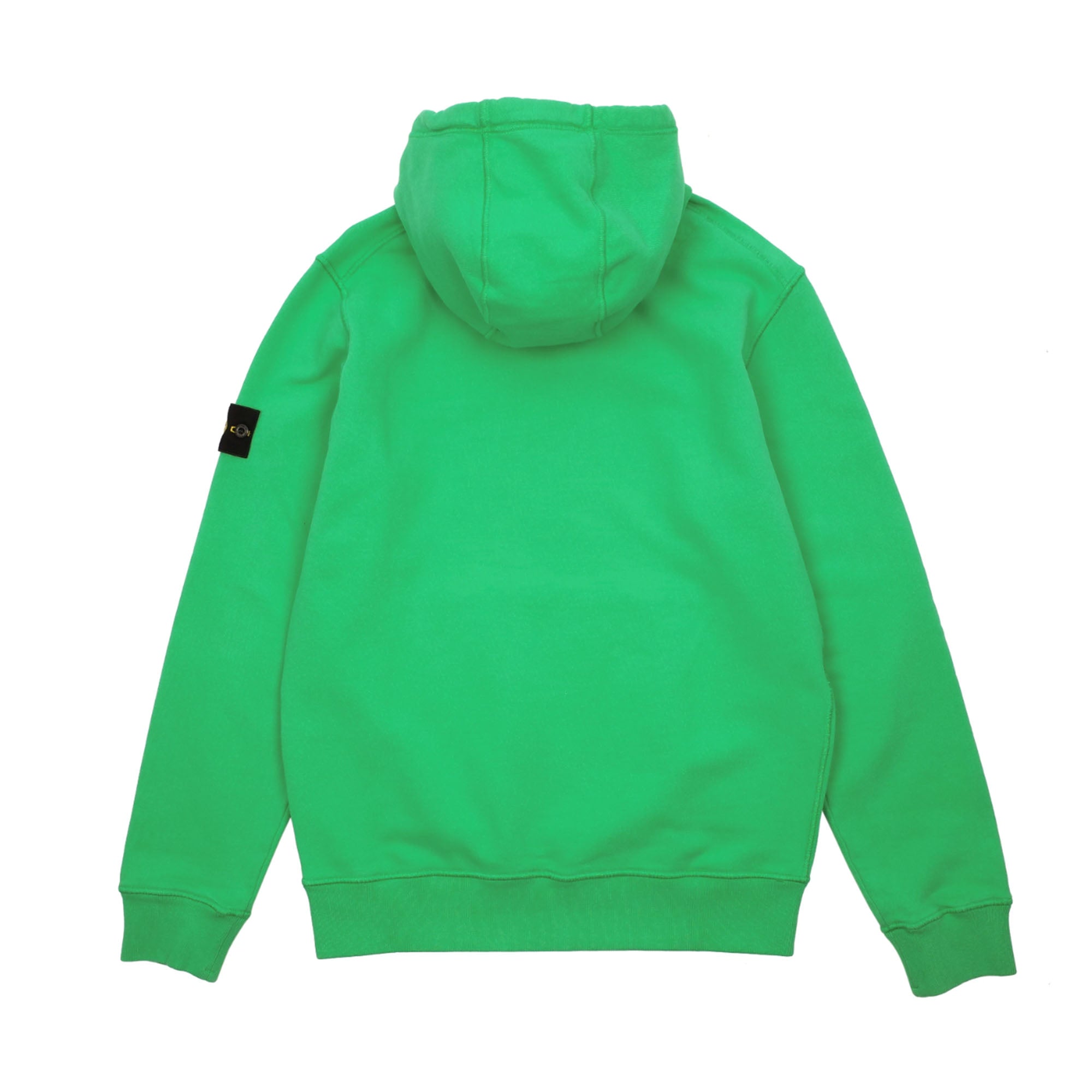 Stone Island Brushed Cotton Fleece Hooded Sweatshirt Green-PLUS