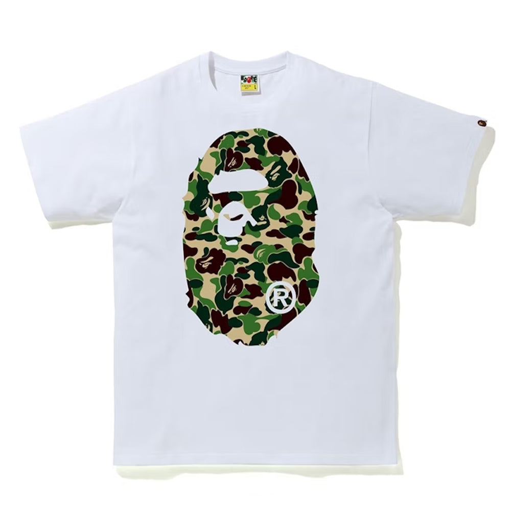 Bape ABC Camo Big Ape Head Tee White/Green