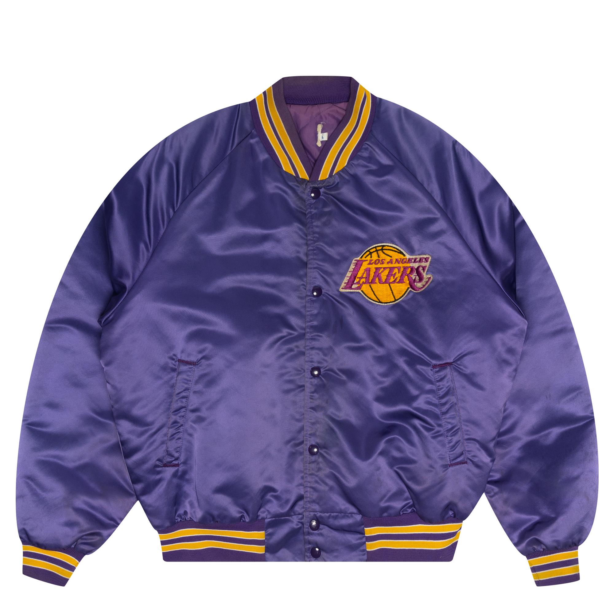 Los Angeles Lakers Embroidered NBA Varsity Jacket Purple-PLUS