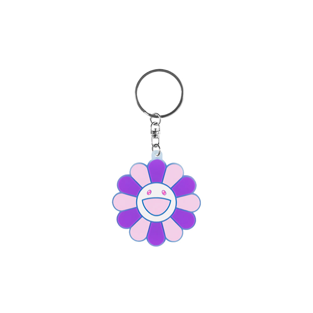Takashi Murakami Flower Rubber Keyring Clear/Pink/Purple-PLUS
