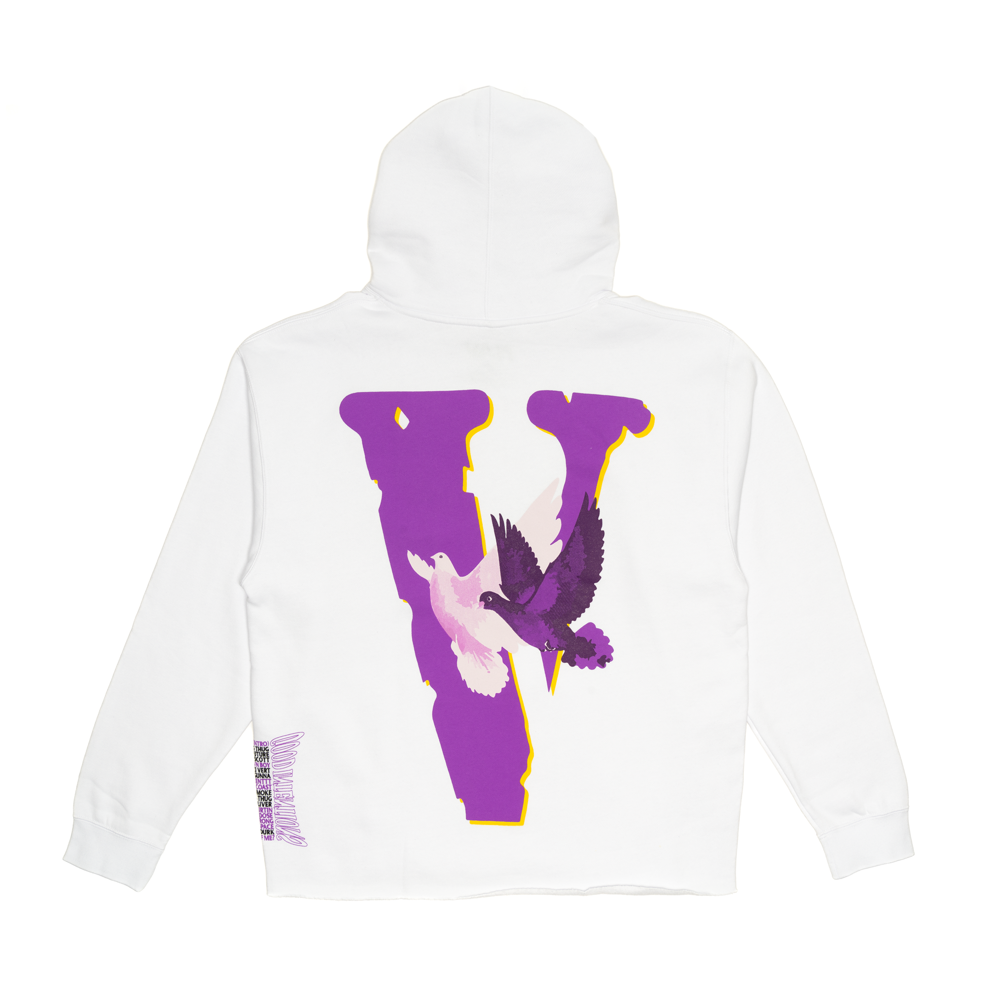 White 2025 purple hoodie