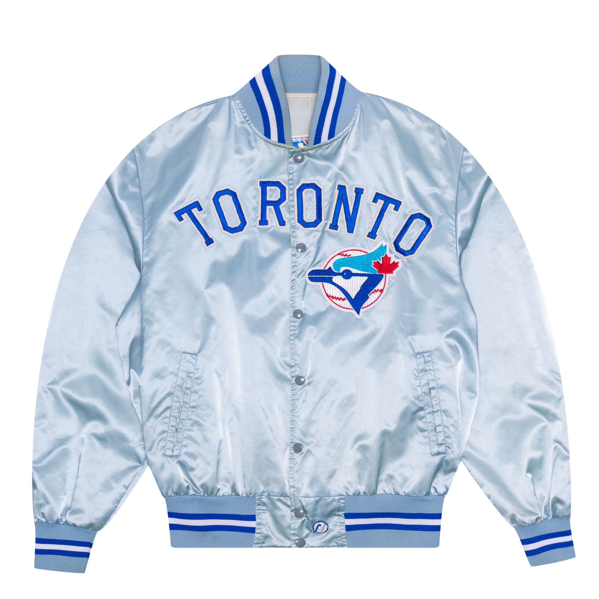 Toronto Blue Jays MLB Varsity Jacket Baby Blue-PLUS