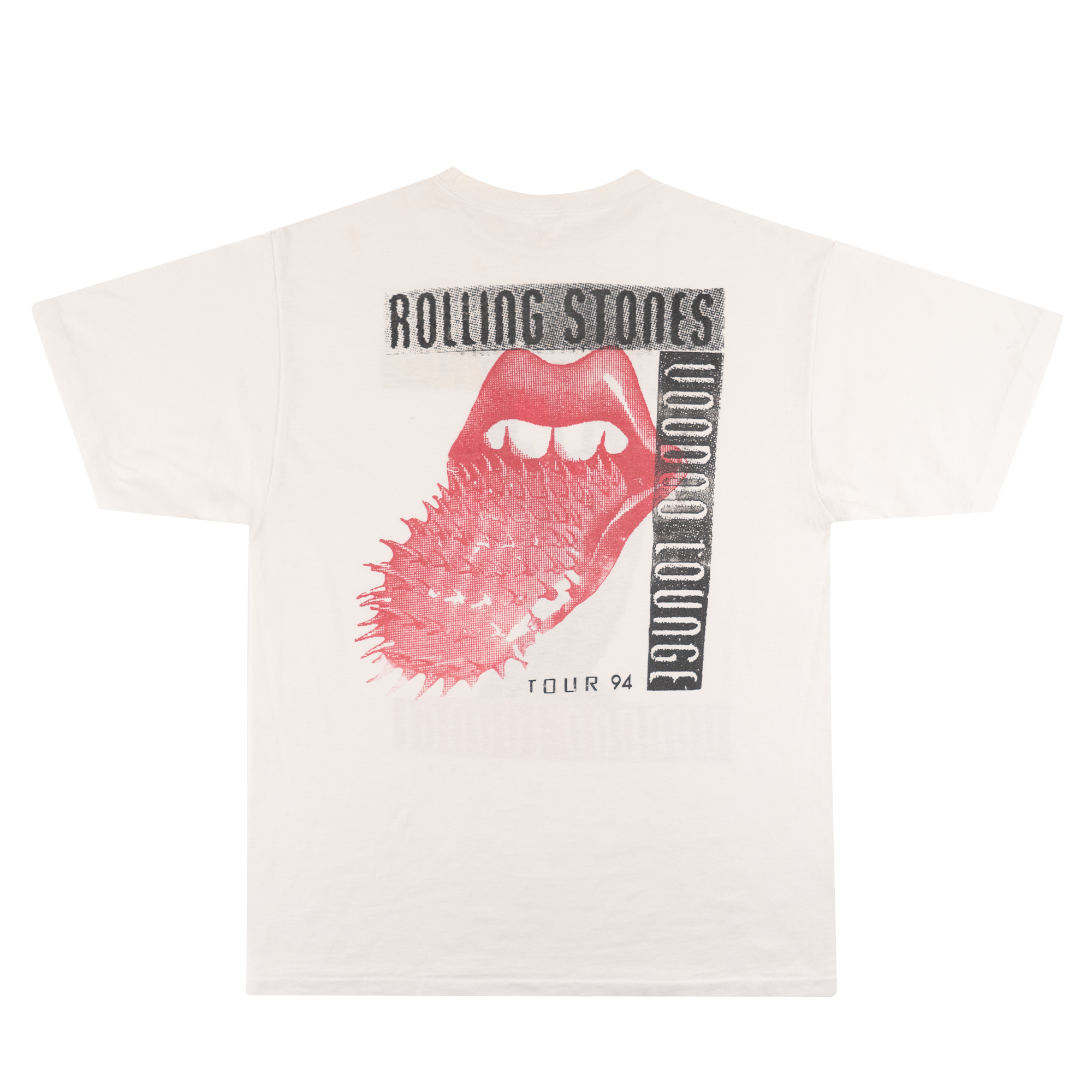 The Rolling Stones Voodoo Lounge 1994 Spiked Tongue Tee White-PLUS