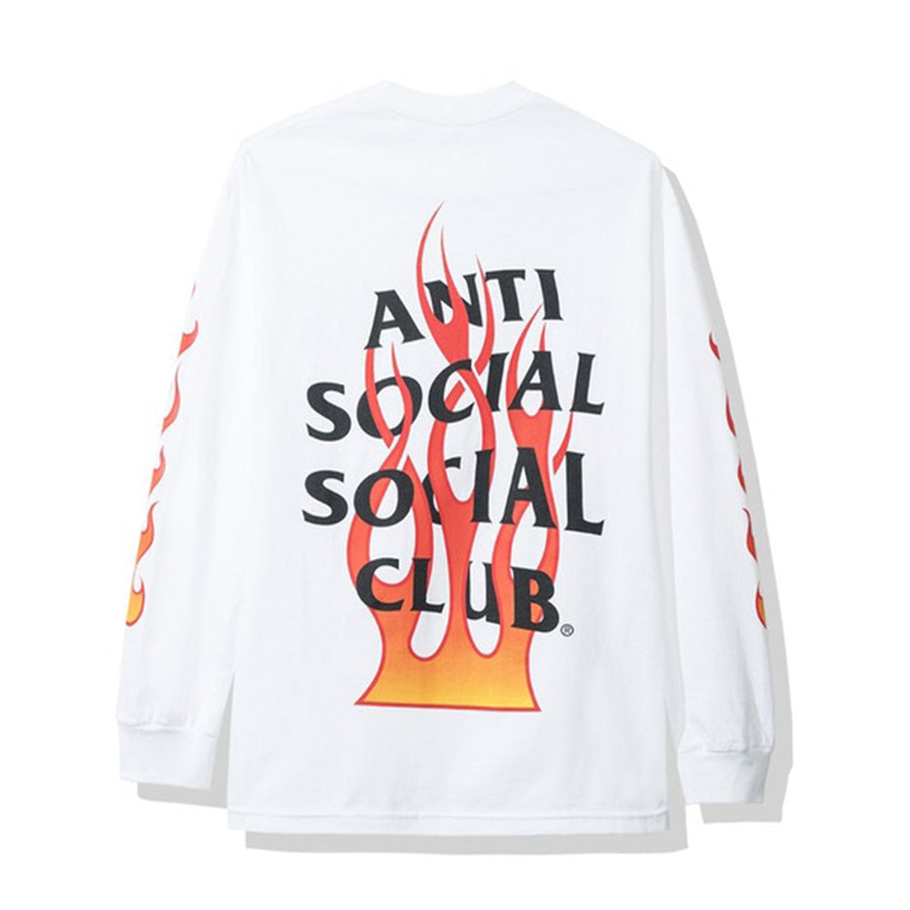 Anti Social Social Club Firebird Long Sleeve Tee White