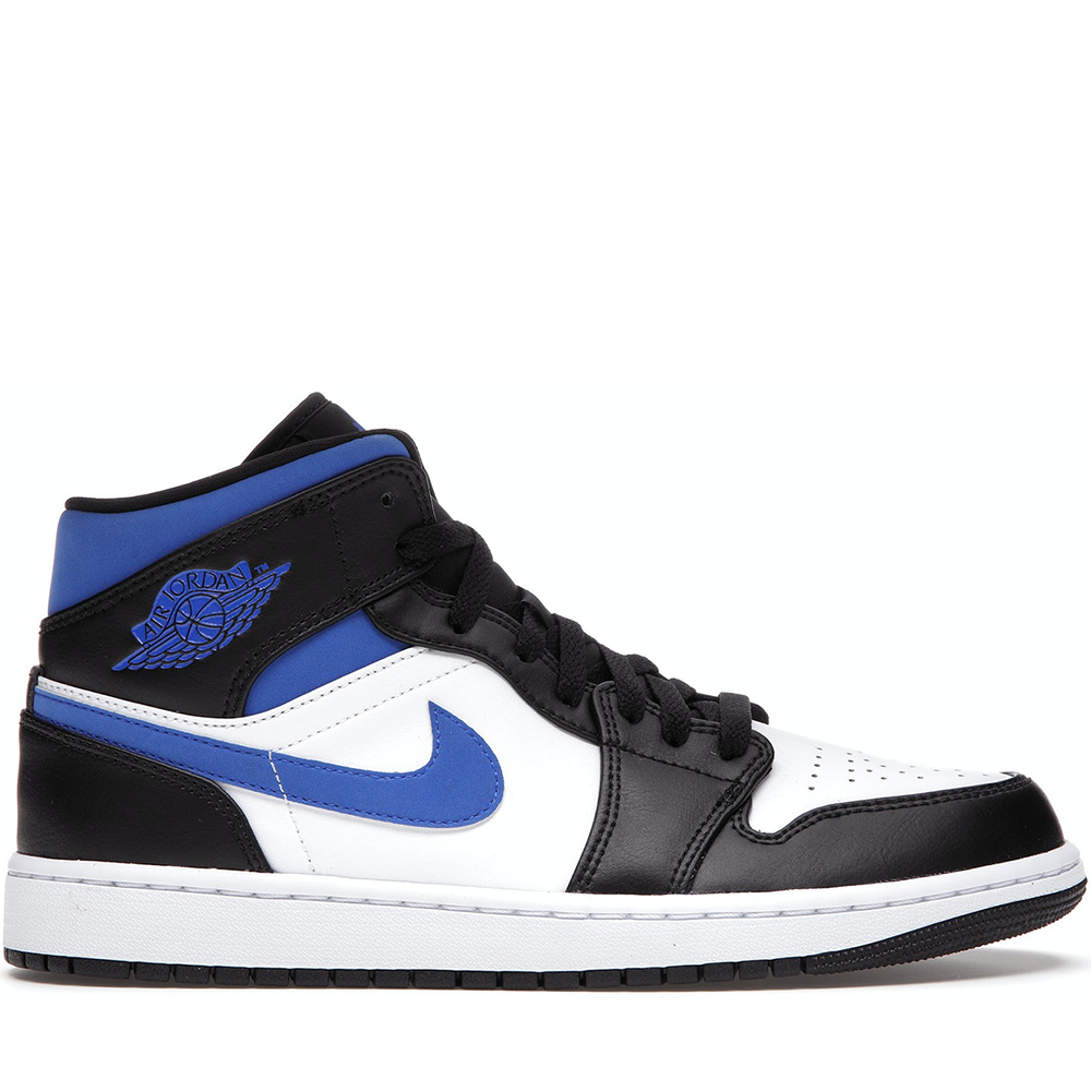 Jordan 1 Mid White Black Racer Blue PLUS