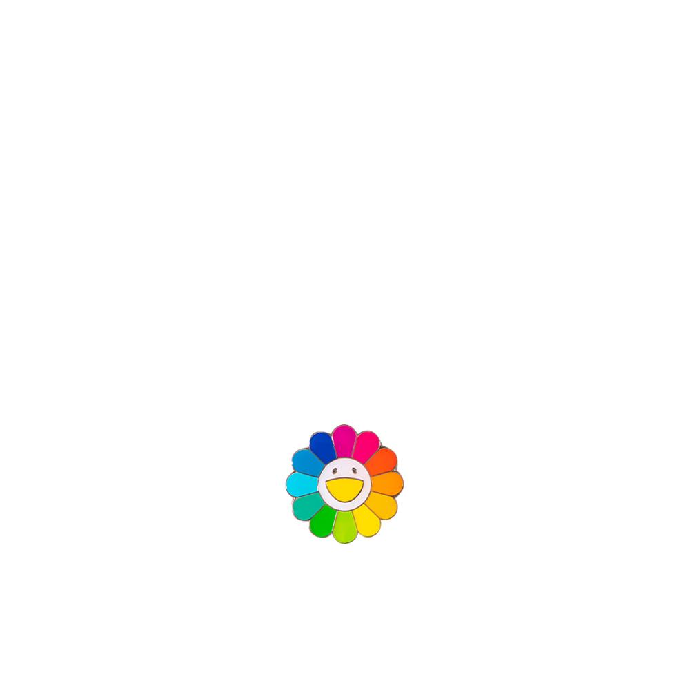 Takashi Murakami Flower Pin Rainbow/White (Small)-PLUS