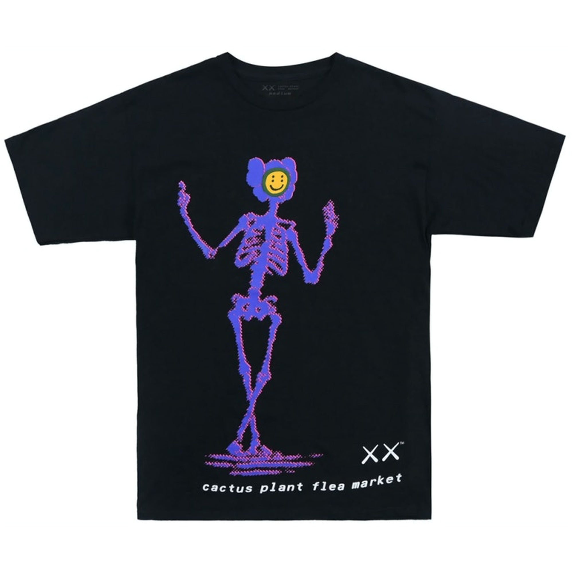 KAWS x Cactus Plant Flea Market T-Shirt Black-PLUS