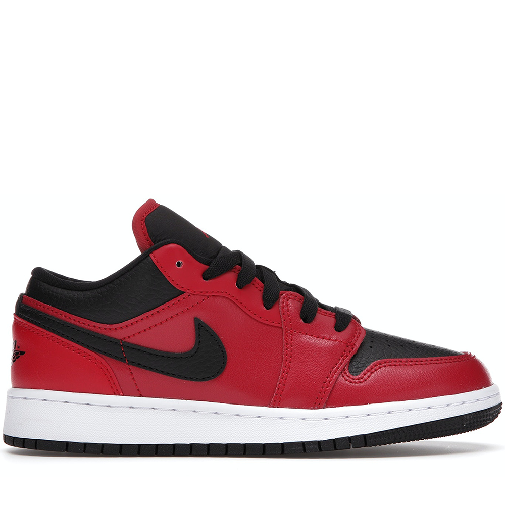 Jordan 1 Low Gym Red Black Pebbled (GS) | PLUS