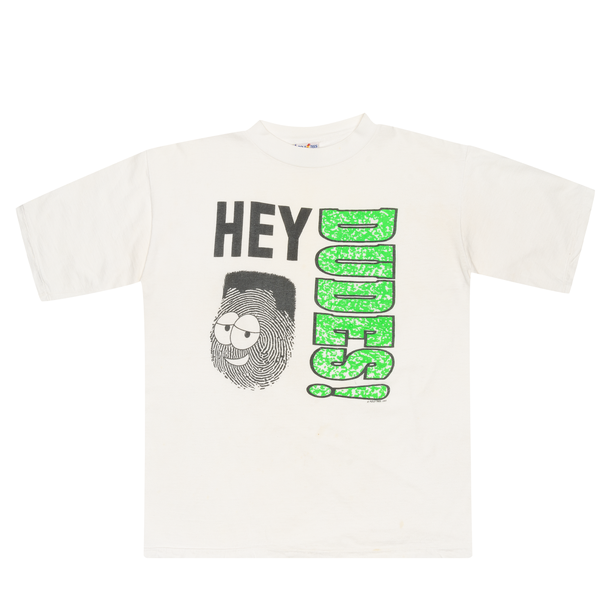 Hey Dudes! By Poly Tees 1989 Tee White-PLUS