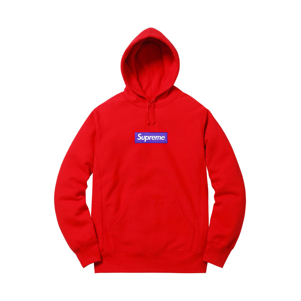 Supreme Box Logo Hooded Sweatshirt (FW17) Red | PLUS