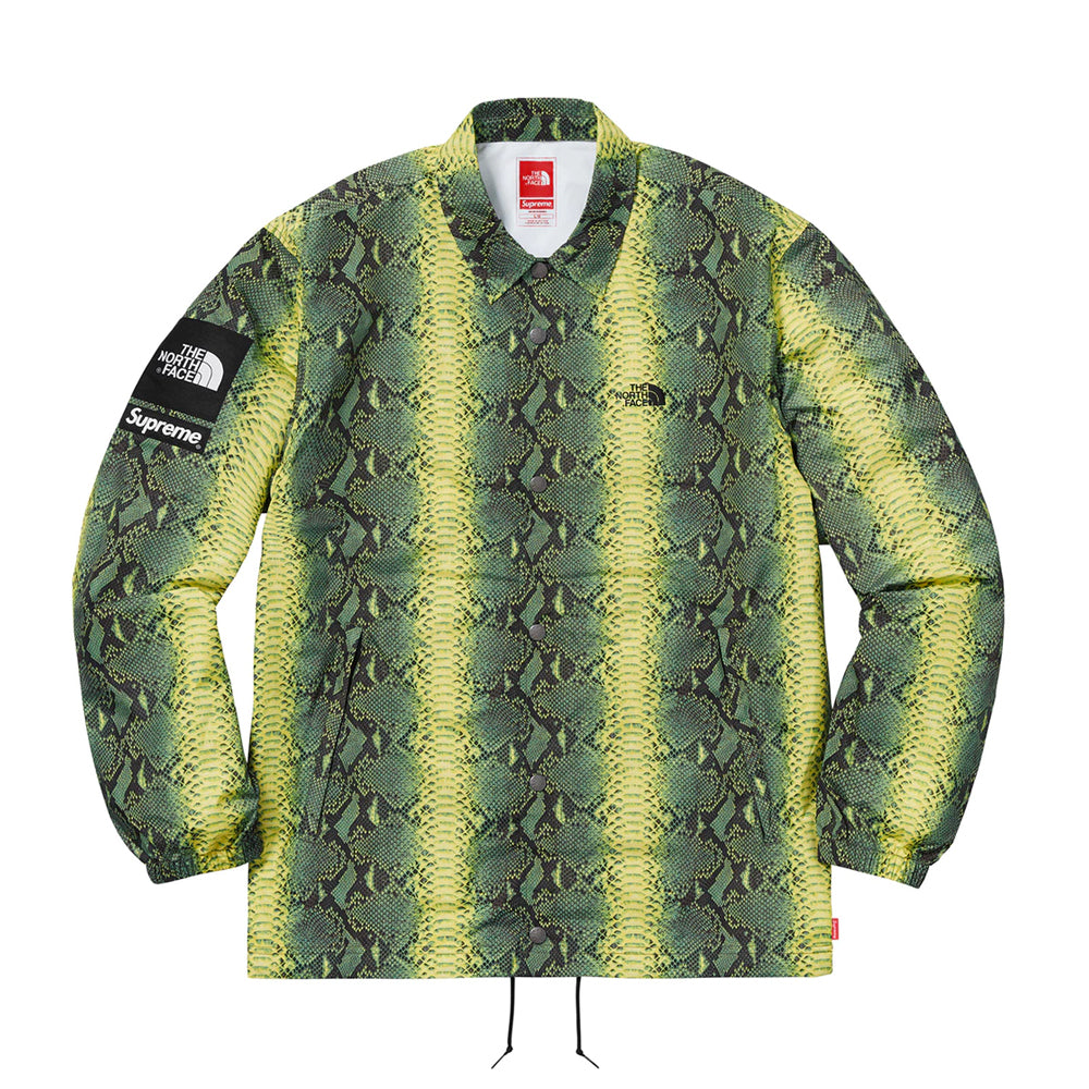 Supreme The North Face Snakeskin Taped Seam Coaches Jacket Green