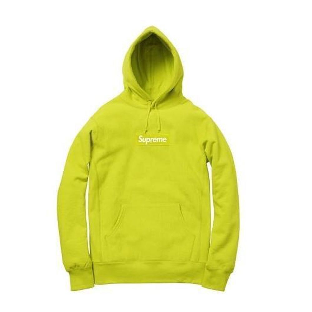 Supreme Box Logo Hooded Sweatshirt Lime