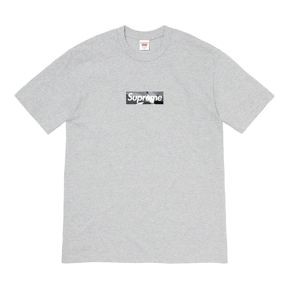 Supreme Emilio Pucci Box Logo Tee Heather Grey/Black | PLUS