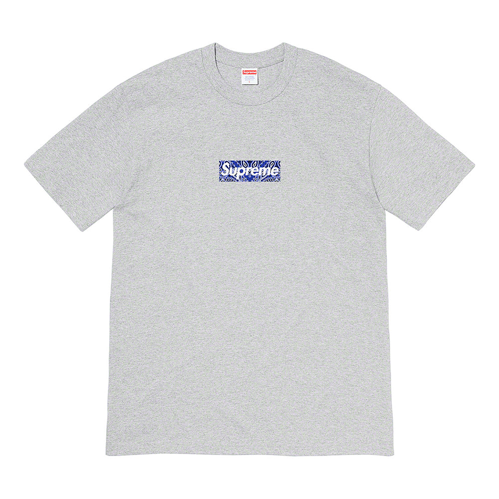 Supreme Bandana Box Logo Tee Heather Grey