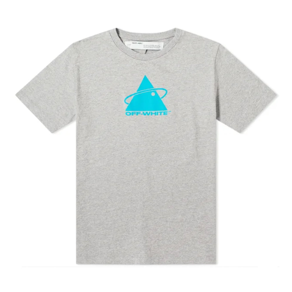 OFF-WHITE Triangle Planet Tee Grey/Teal-PLUS