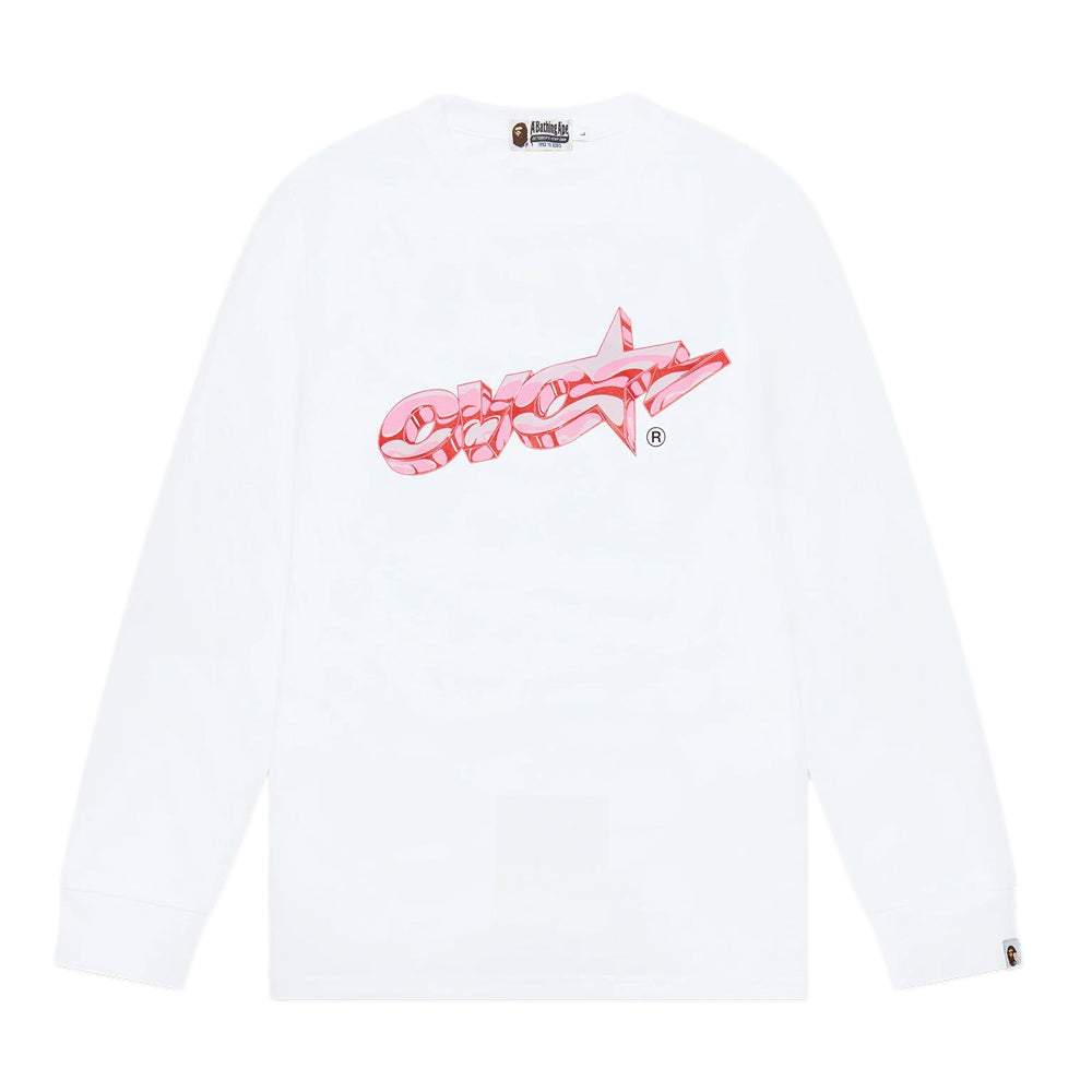 OVO x BAPE Star Longsleeve T-shirt White