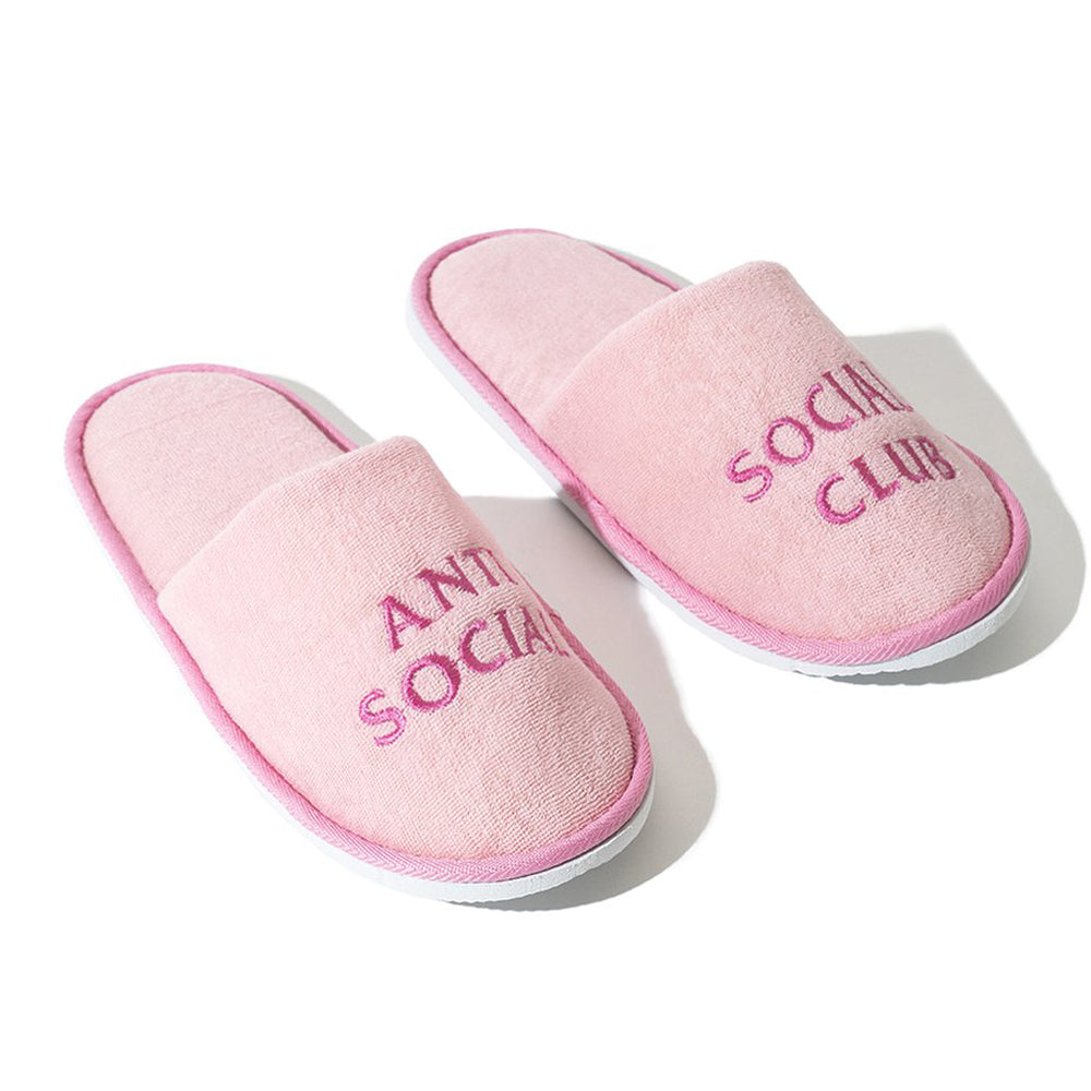 Anti Social Social Club House Slippers Pink-PLUS