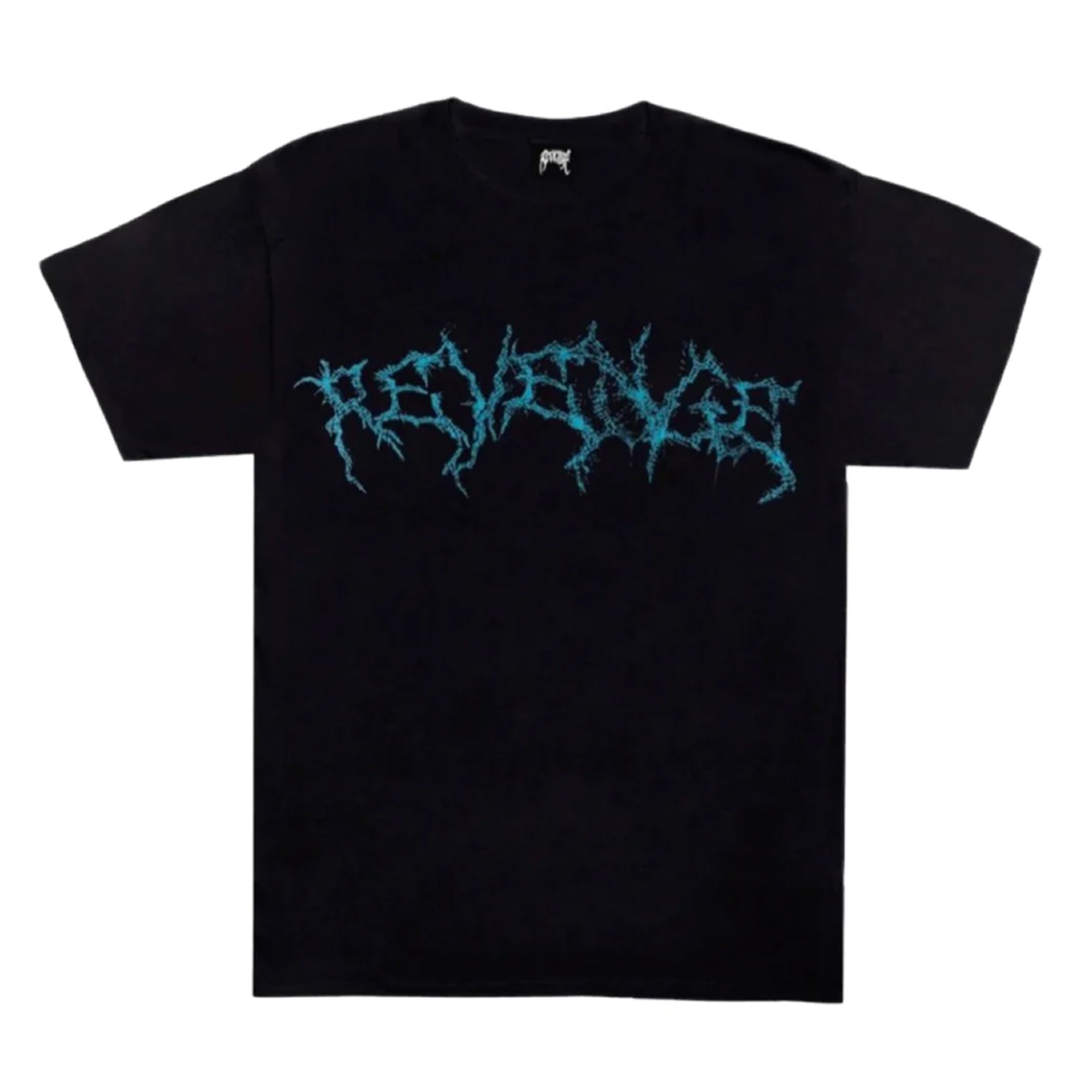 Revenge Blue Lightning Spider Tee Black