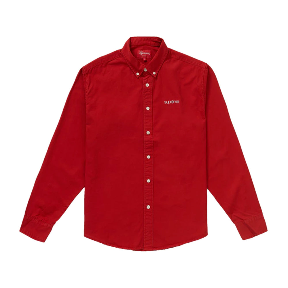 Supreme Washed Twill Shirt (SS19) Red | PLUS