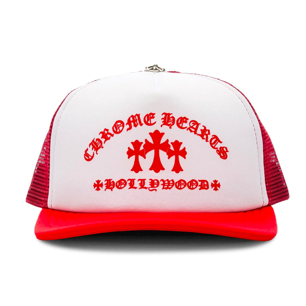 Chrome Hearts King Taco Trucker Hat Red/White-PLUS