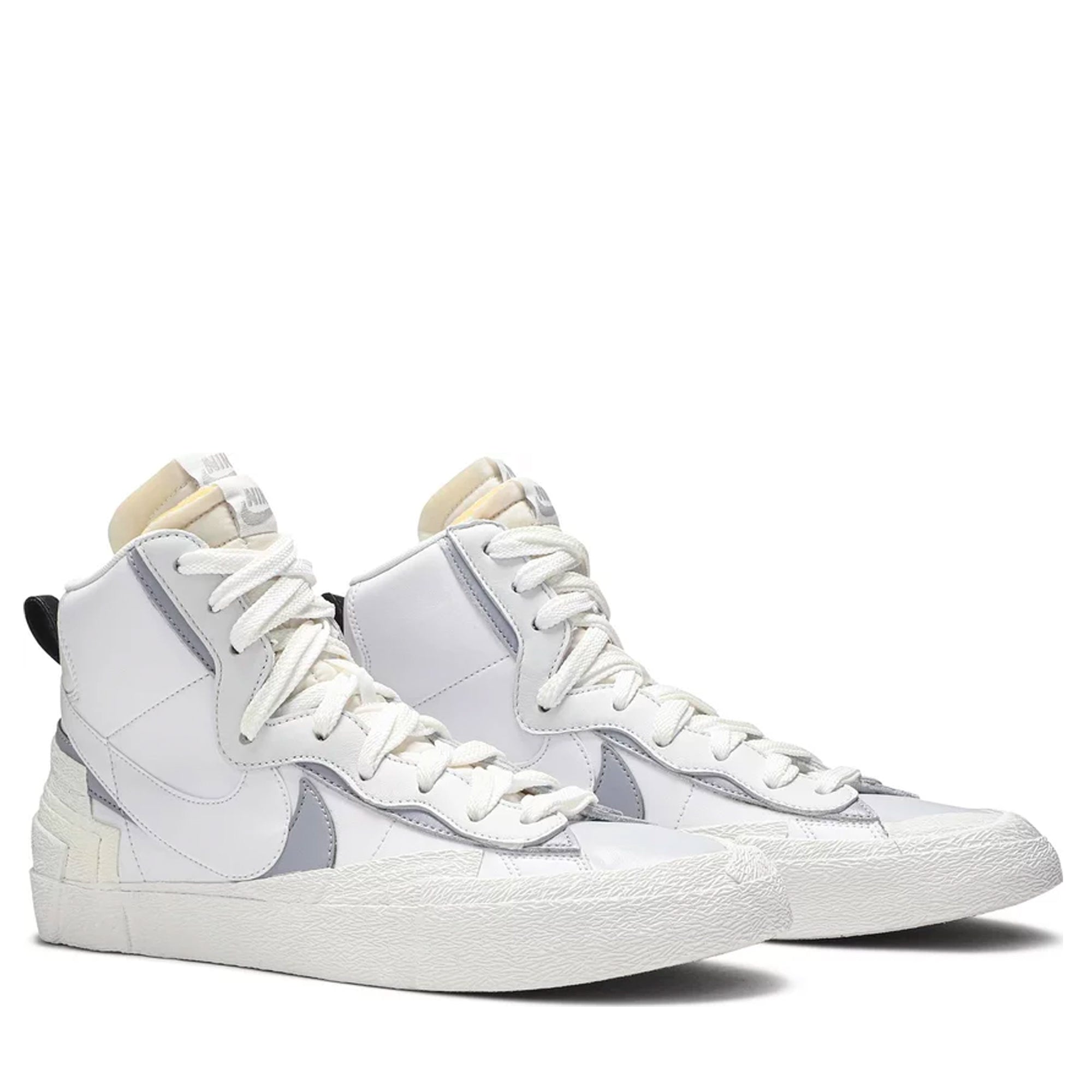 Nike Blazer High Sacai White Grey-PLUS