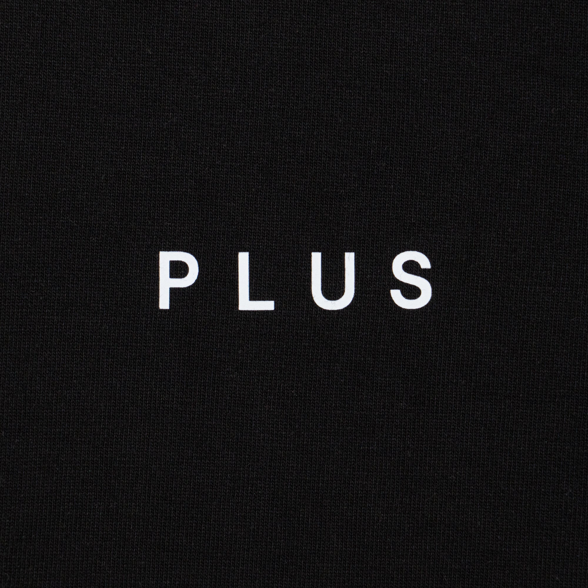 PLUS Basics Spell Out Logo Heavyweight Tee Black-PLUS