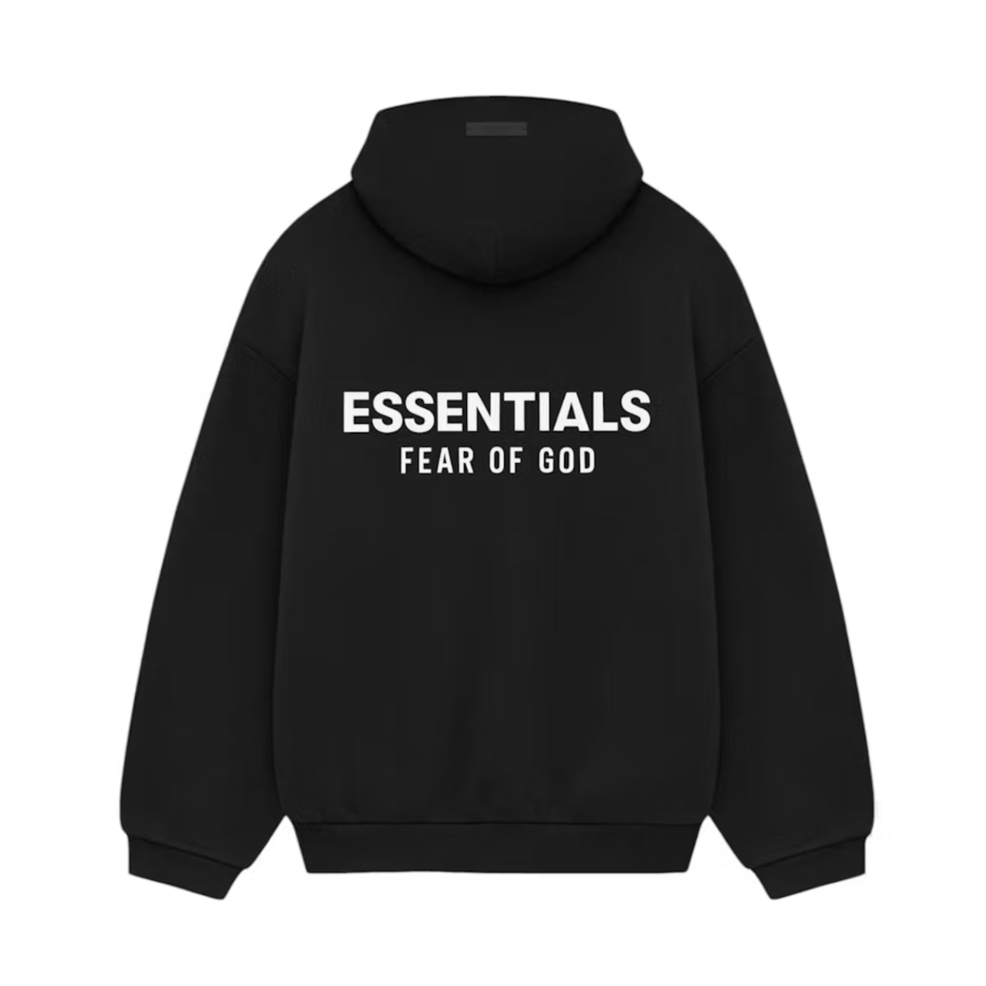 Essentials SS25 Black Fleece Hoodie