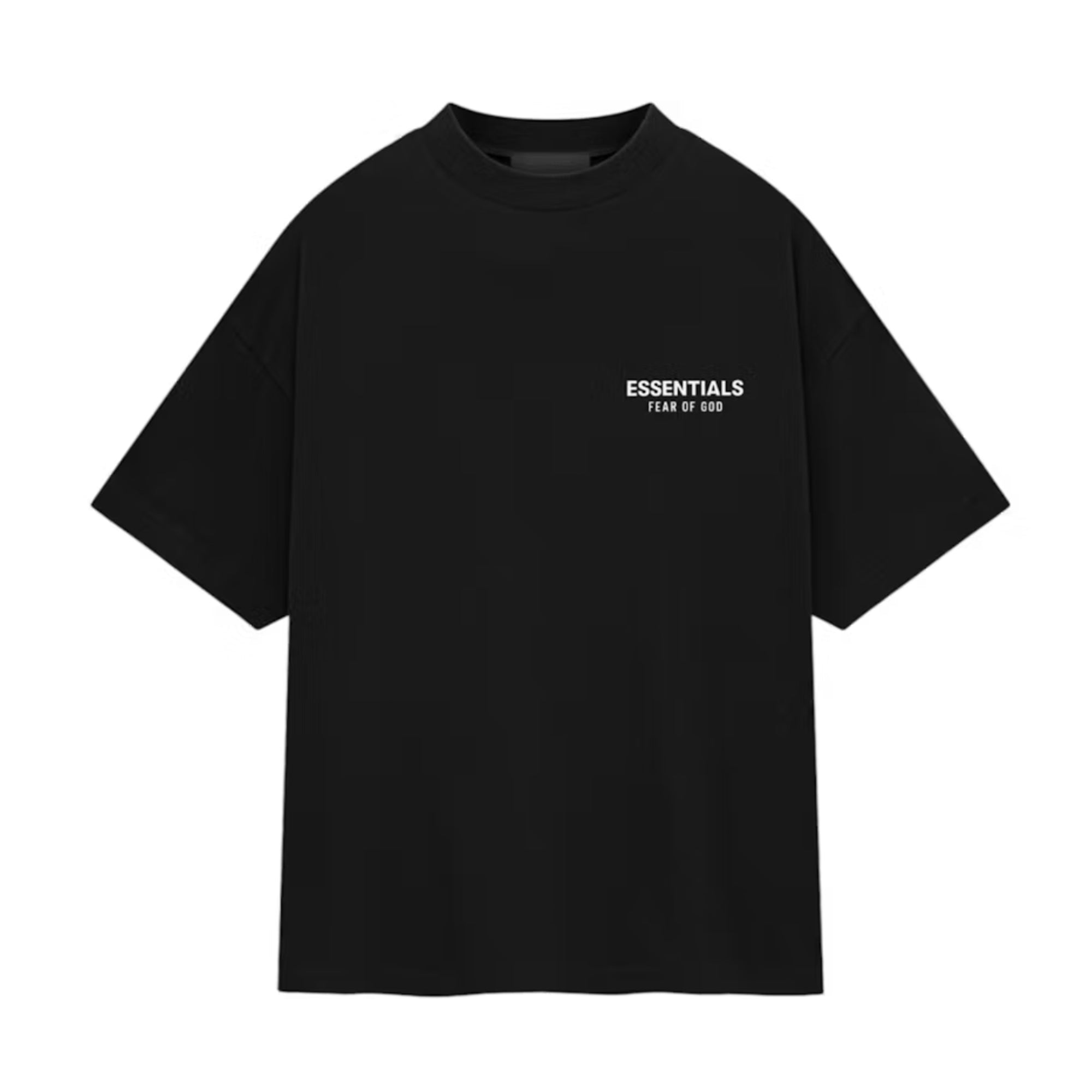 Essentials SS25 Black Jersey Crewneck Tee