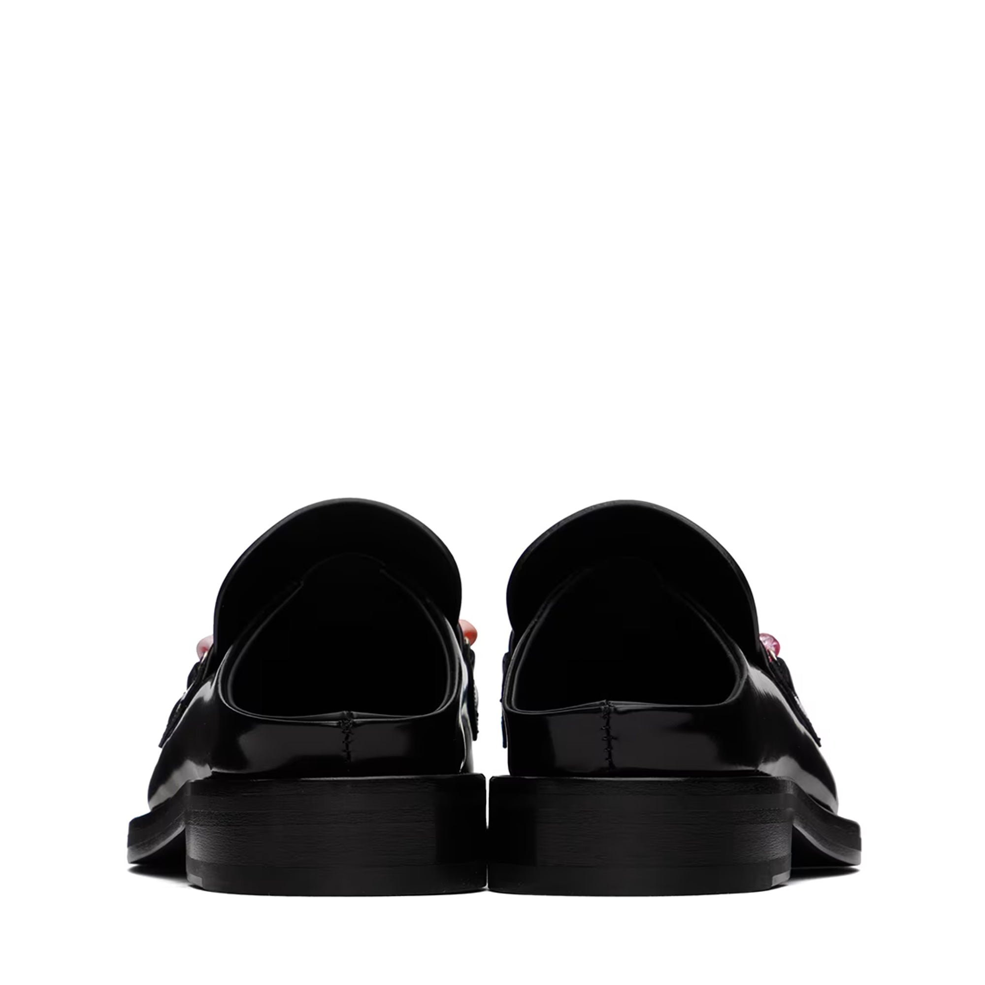 Martine Rose Black Beaded Square Toe Loafers-PLUS