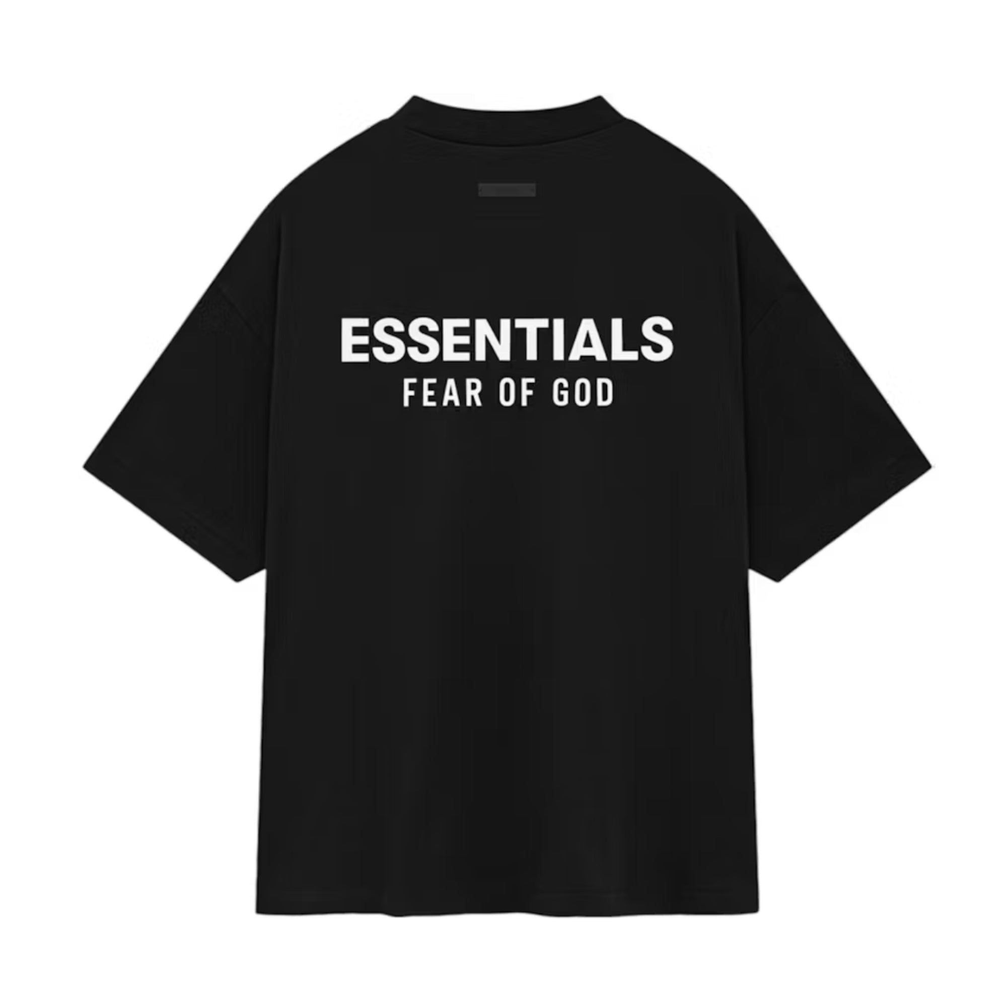 Essentials SS25 Black Jersey Crewneck Tee