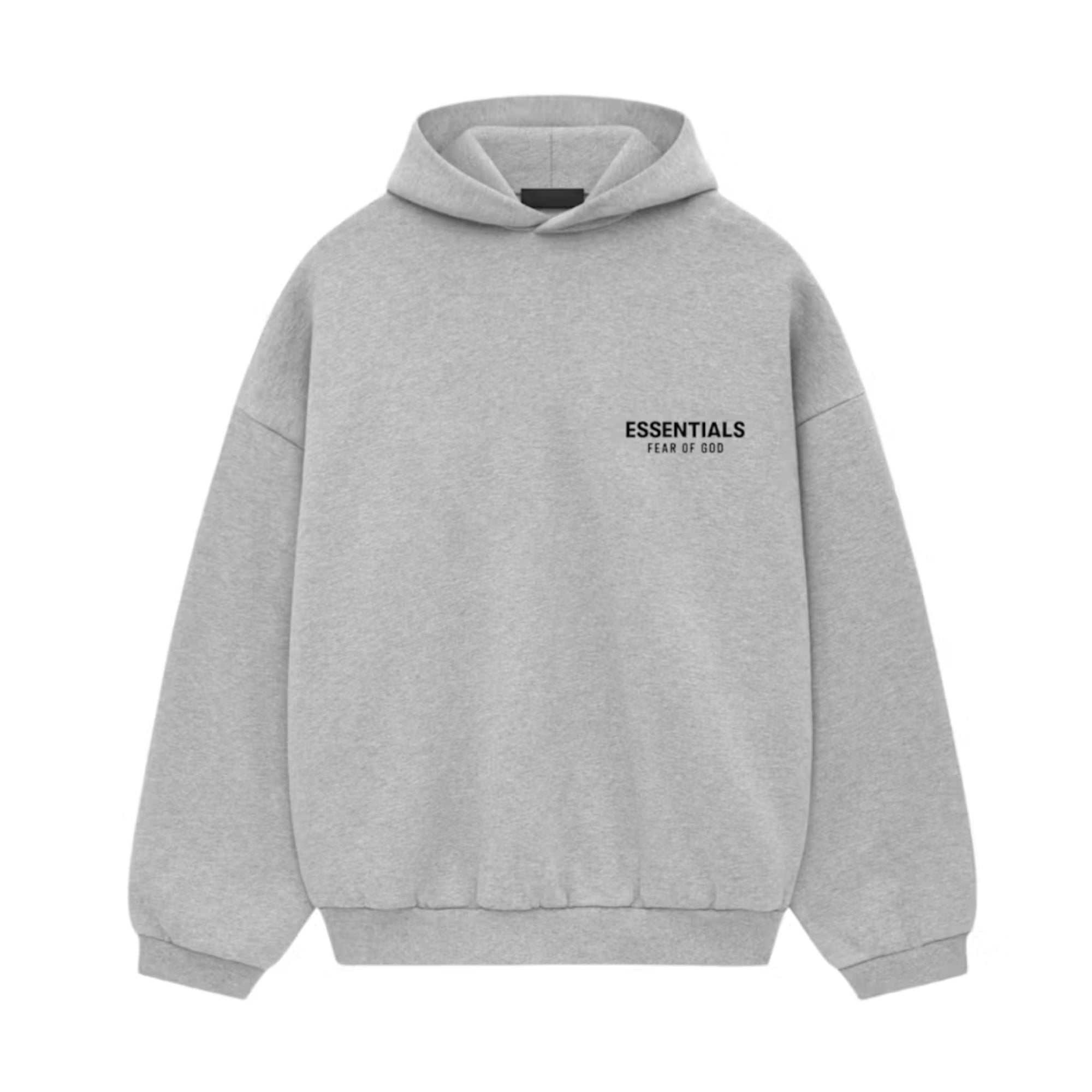 Essentials SS25 Light Heather Gray Fleece Hoodie