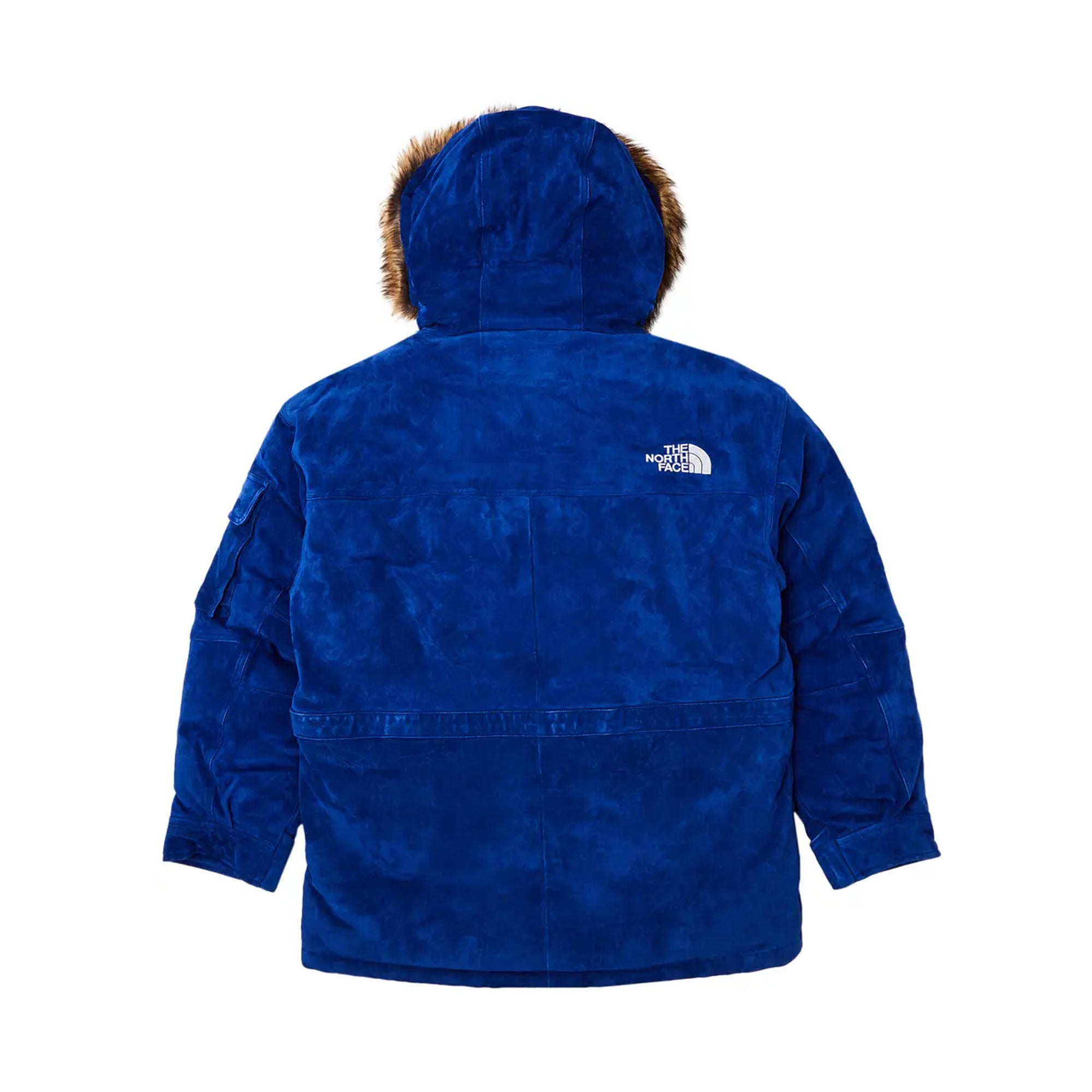 Supreme The North Face Suede 600-Fill Down Parka Blue-PLUS