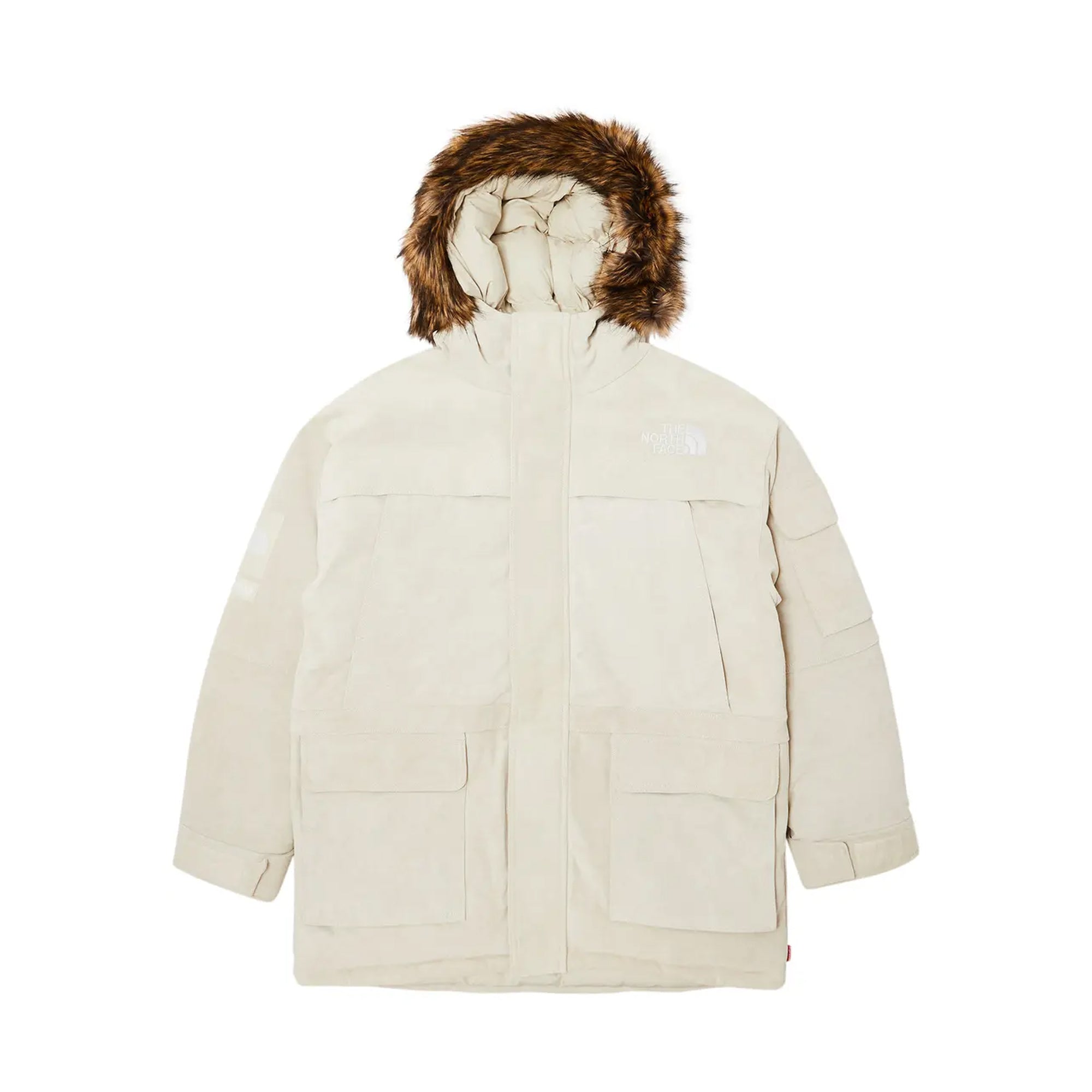 Supreme The North Face Suede 600-Fill Down Parka White-PLUS