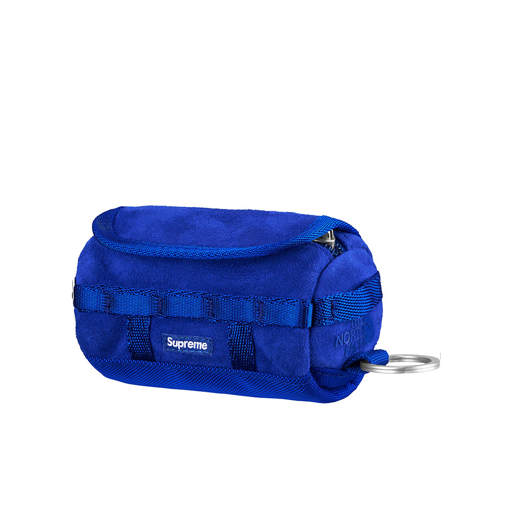 Supreme The North Face Suede Base Camp Duffle Keychain Blue-PLUS