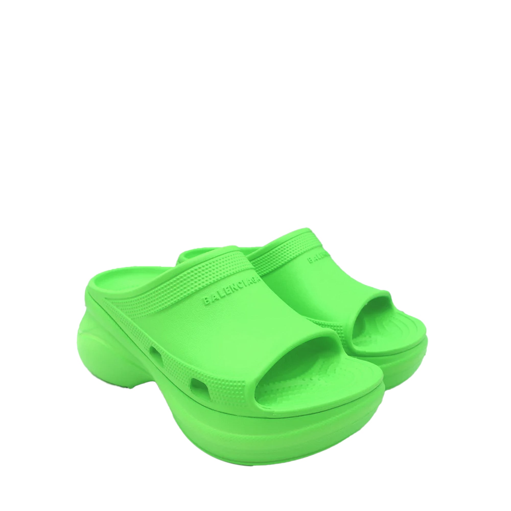 Balenciaga x Crocs Pool Slide Sandal Neon Green-PLUS