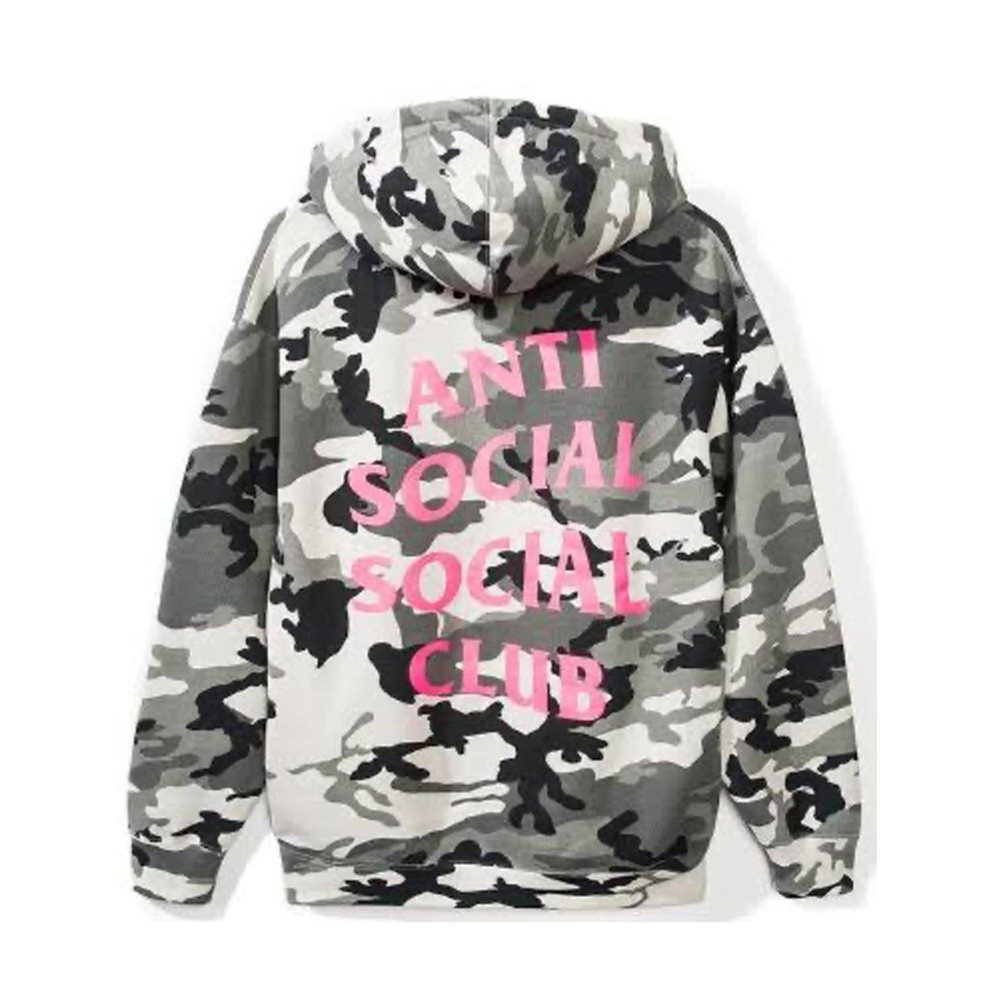 Anti Social Social Club Melrose Ave Snow Camo Hoodie Pink-PLUS