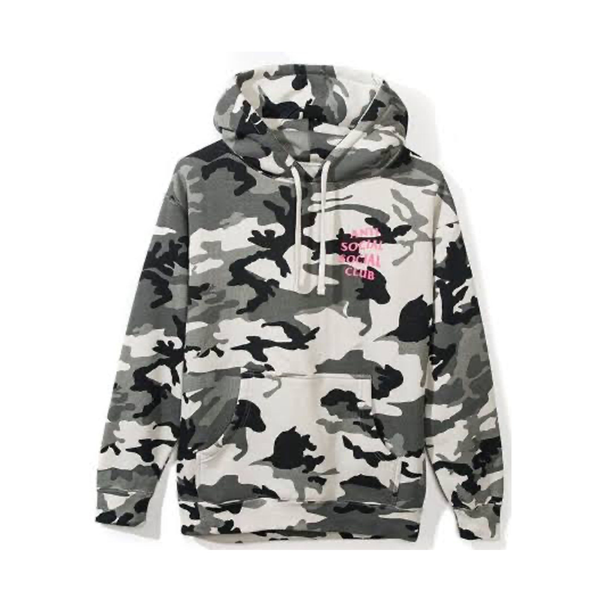 Anti Social Social Club Melrose Ave Snow Camo Hoodie Pink-PLUS