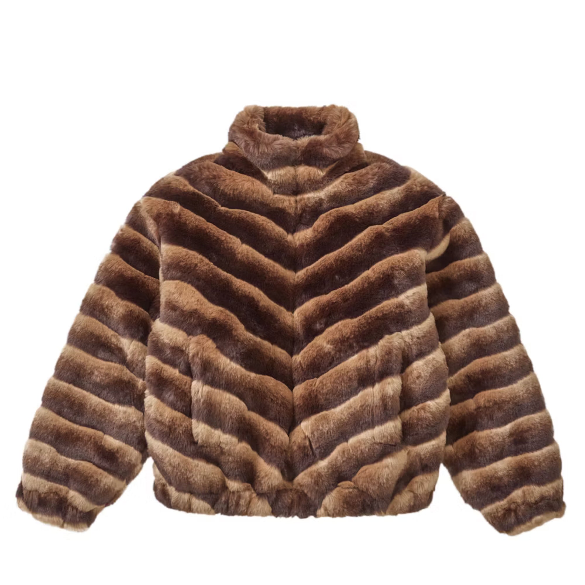 Supreme Faux Fur Jacket Brown-PLUS