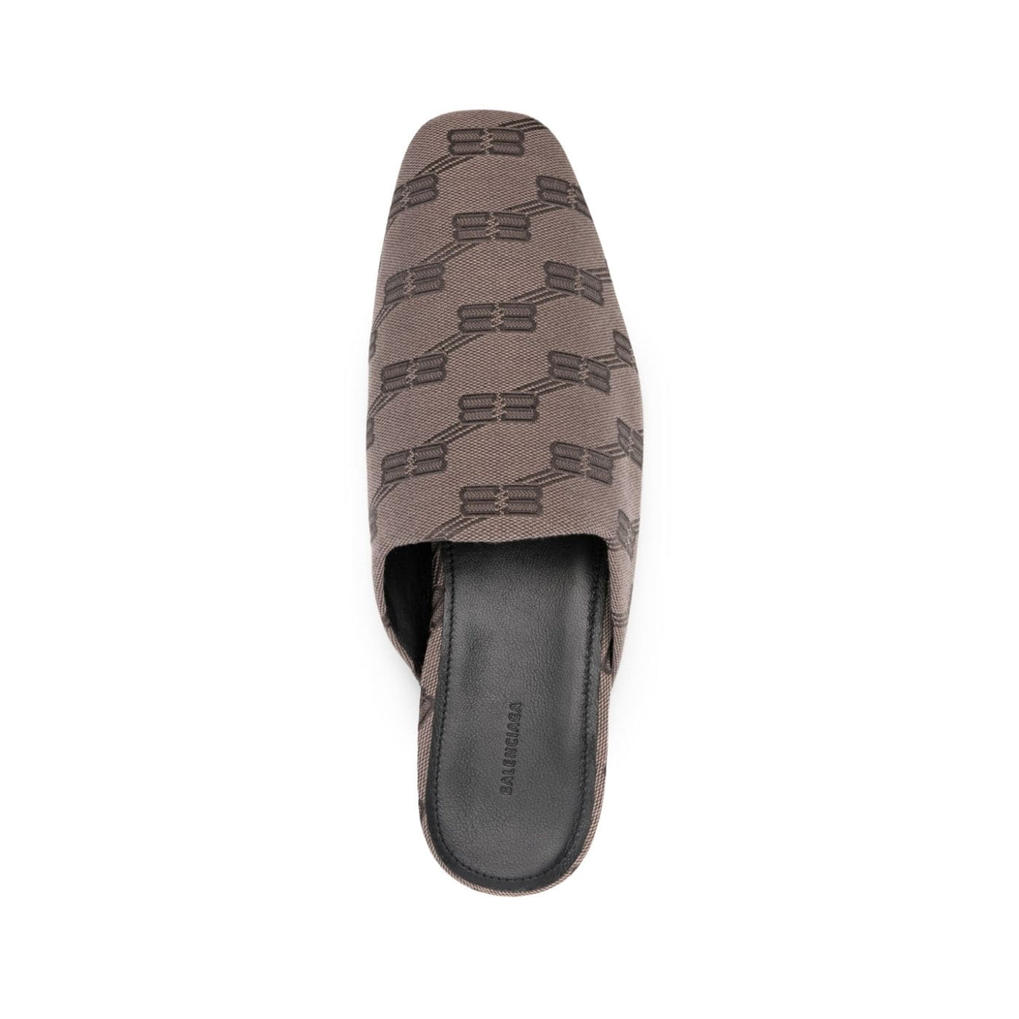 Balenciaga Cozy Jacquard Mules Brown-PLUS